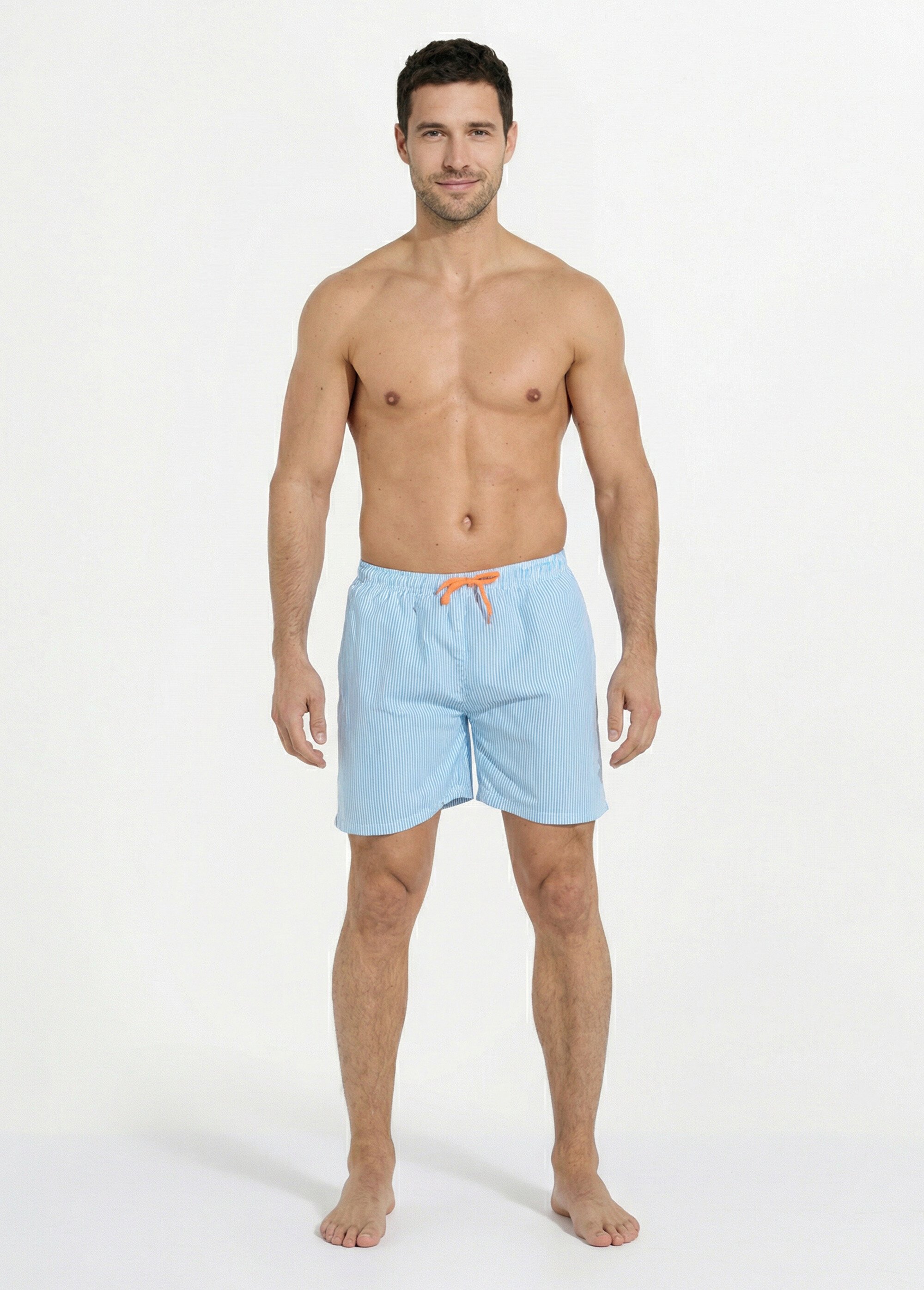 Short de bain à rayures fines Homme RAYE TURQUOISE SUNSTH831 SF1