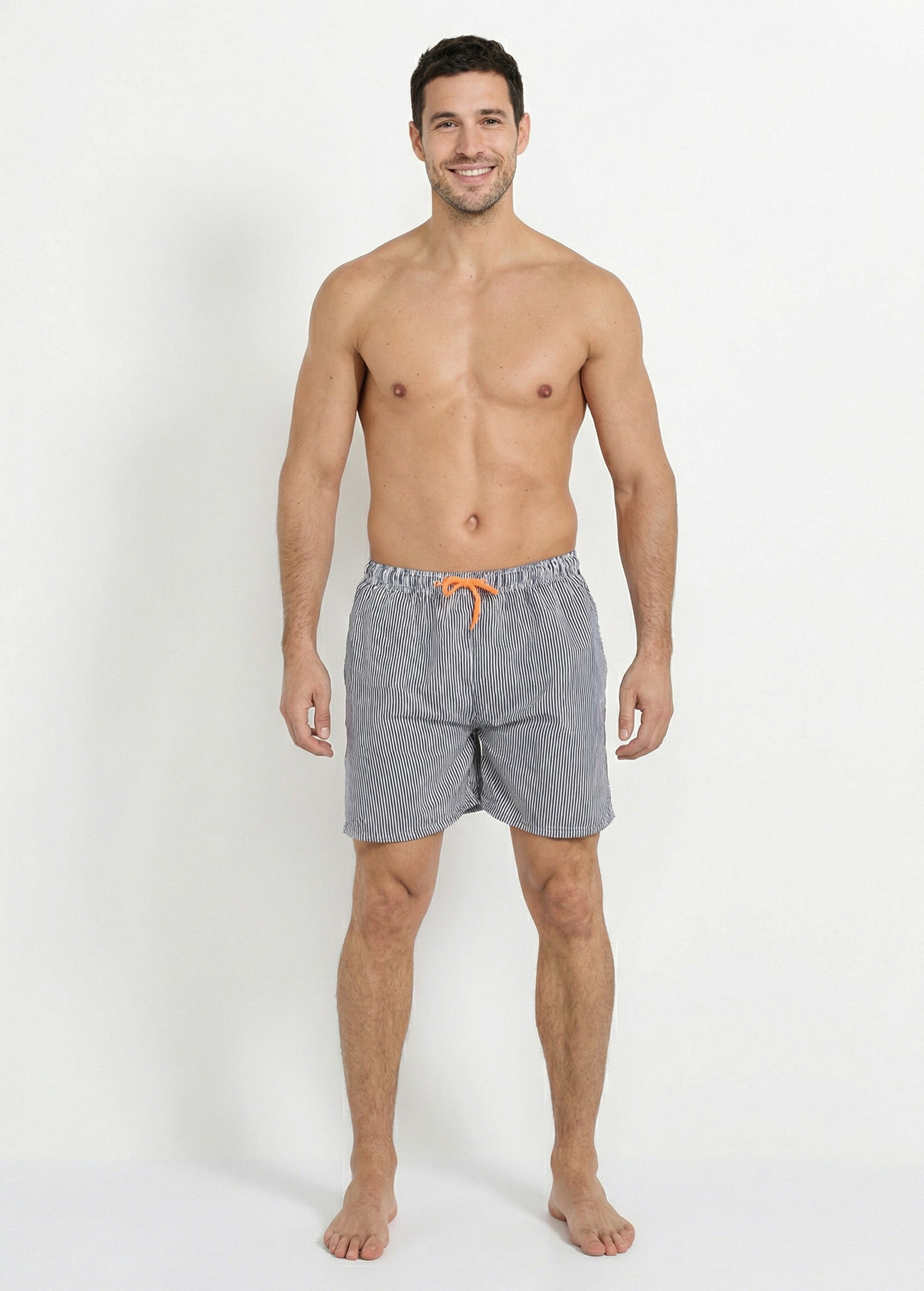 Short de bain à rayures fines Homme RAYE NOIR SUNSTH831 SF1