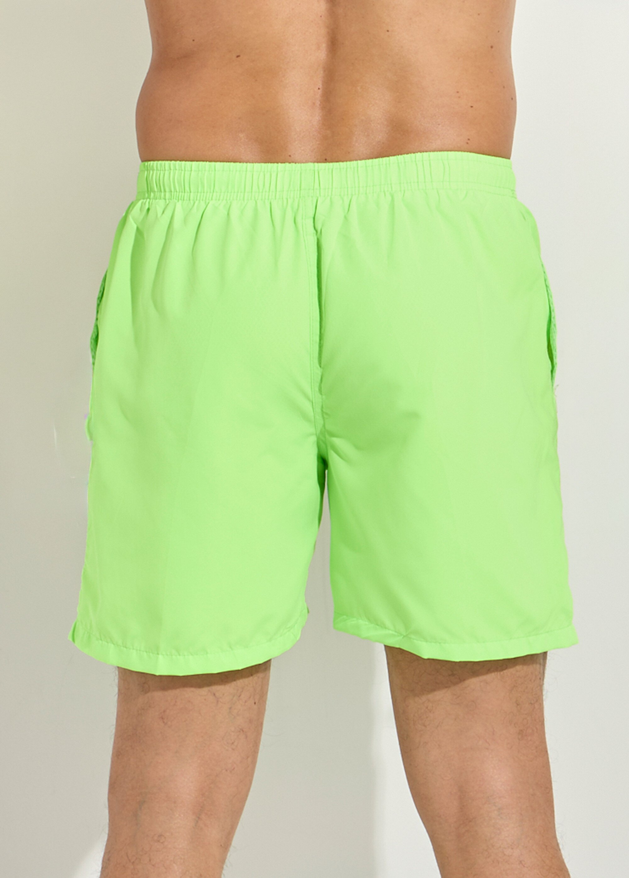 Short de bain avec motif réactif à l'eau Homme VERT FLUO SUNSTT255 DO1