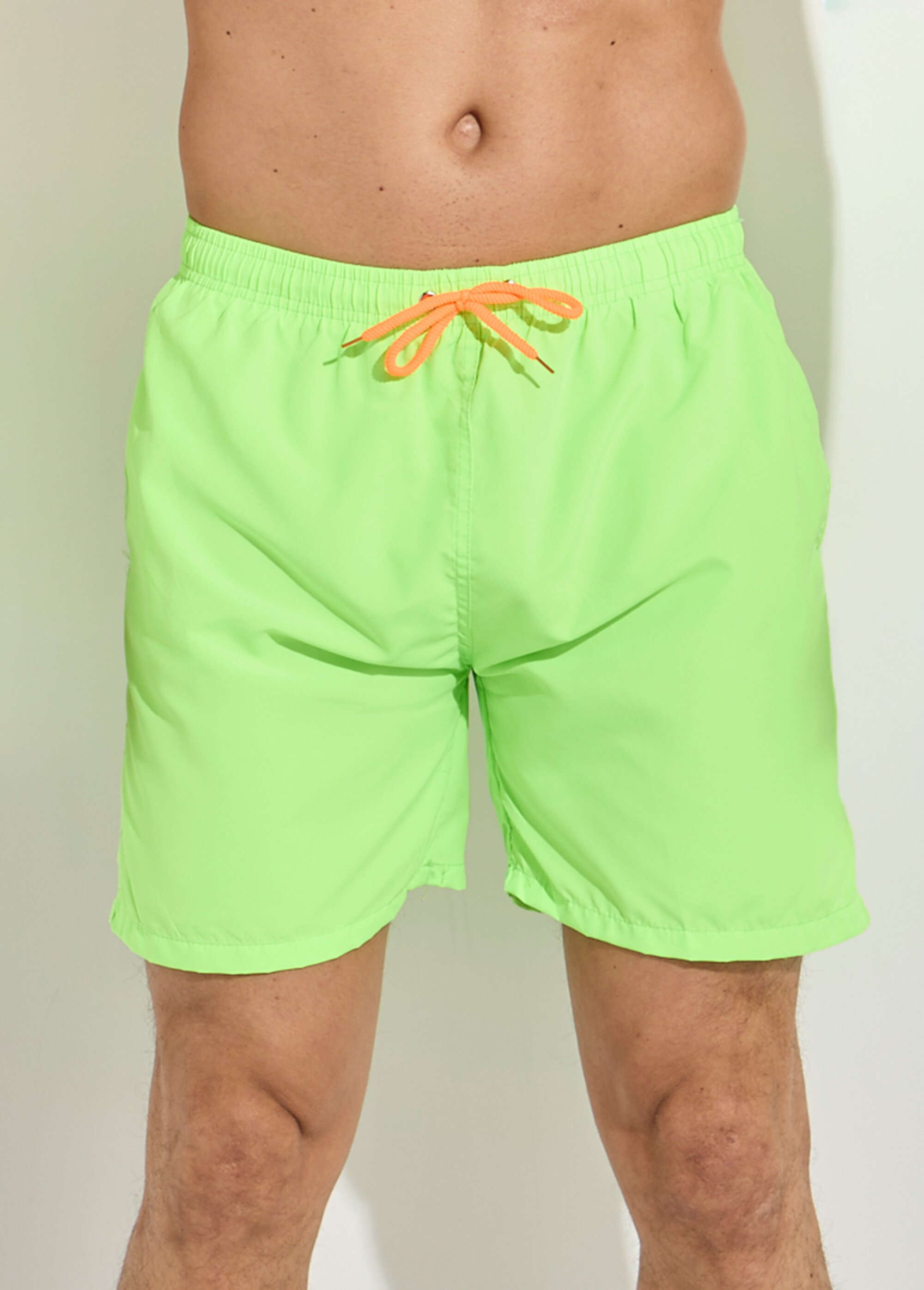 Short de bain avec motif réactif à l'eau Homme VERT FLUO SUNSTT255 FA1