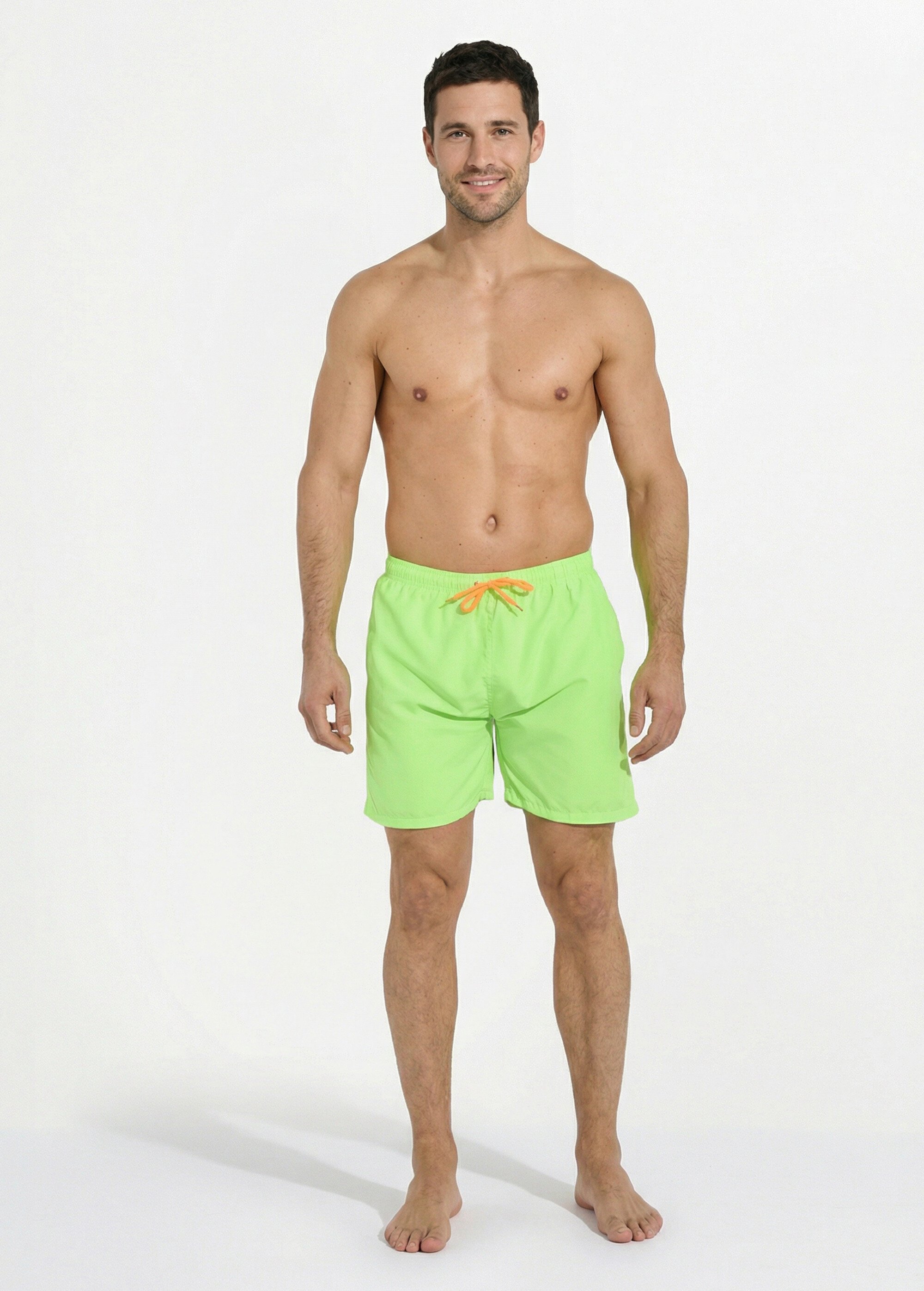 Short de bain avec motif réactif à l'eau Homme VERT FLUO SUNSTT255 SF1