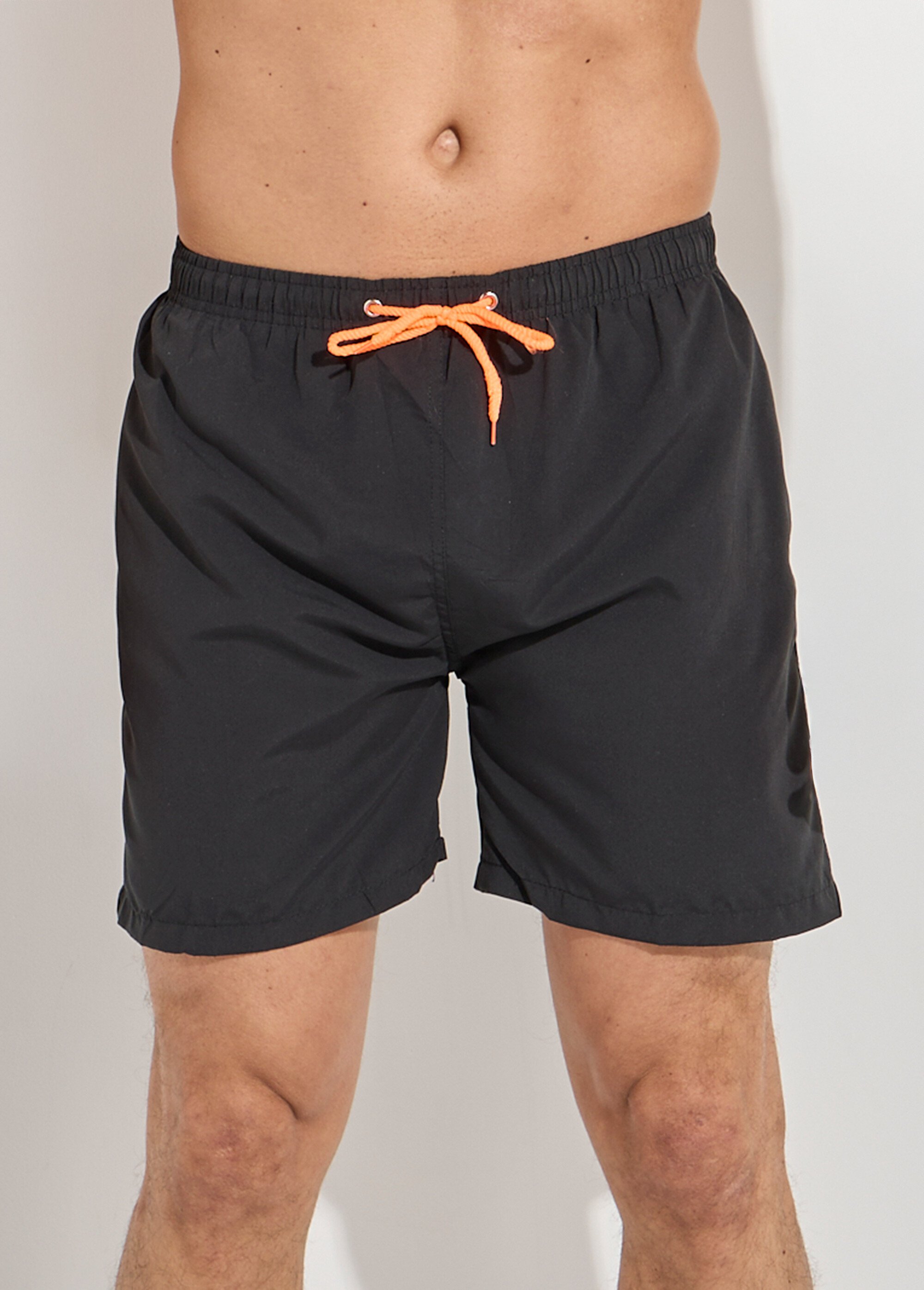 Short de bain avec motif réactif à l'eau Homme Noir SUNSTT255 FA1