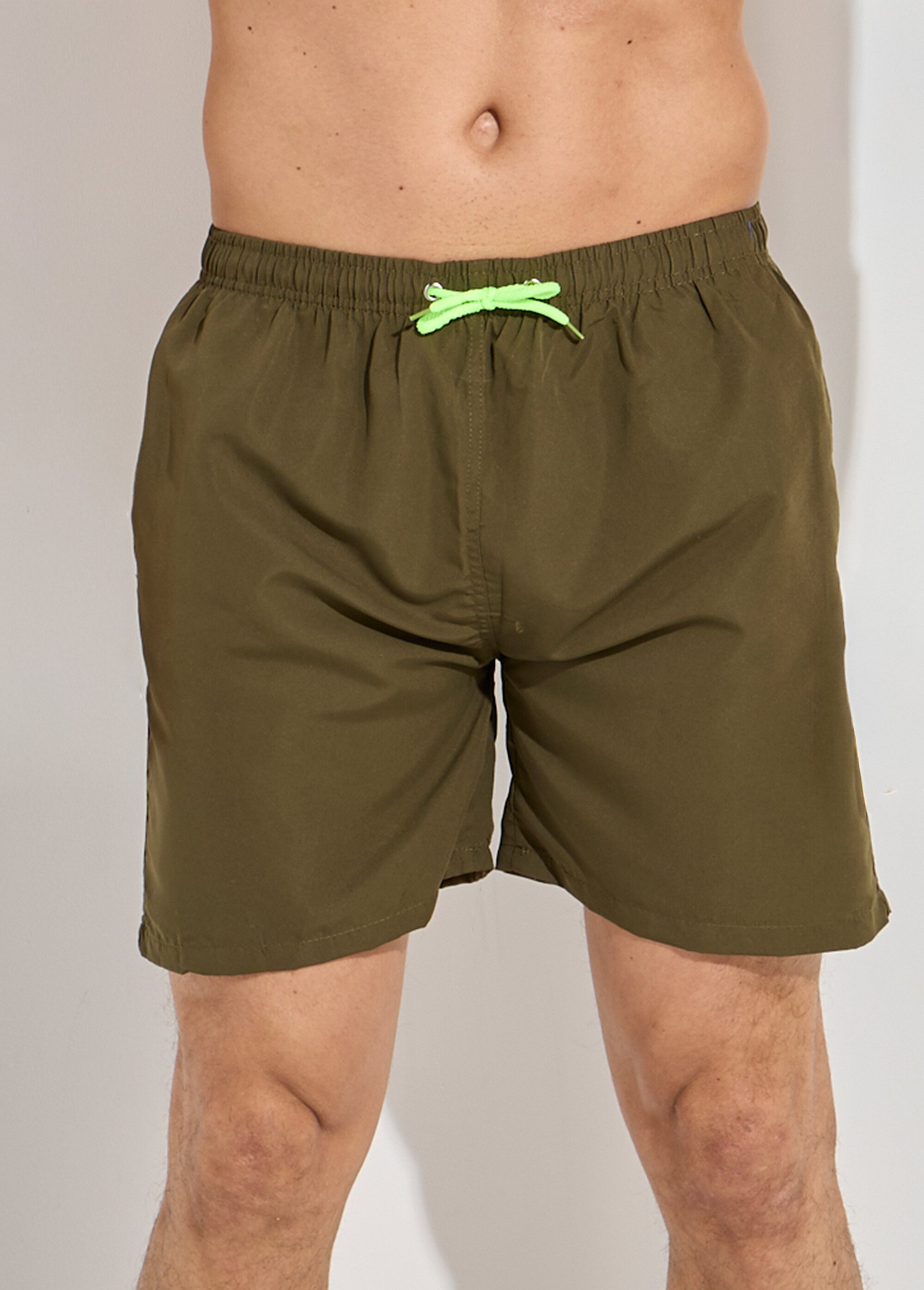 Short de bain avec motif réactif à l'eau Homme Vert SUNSTT255 FA1