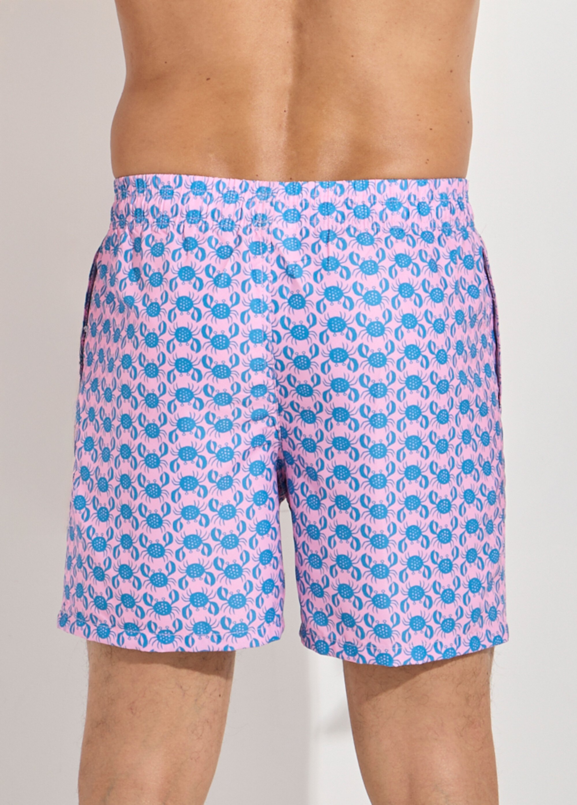 Short de bain imprimé fantaisie crabe