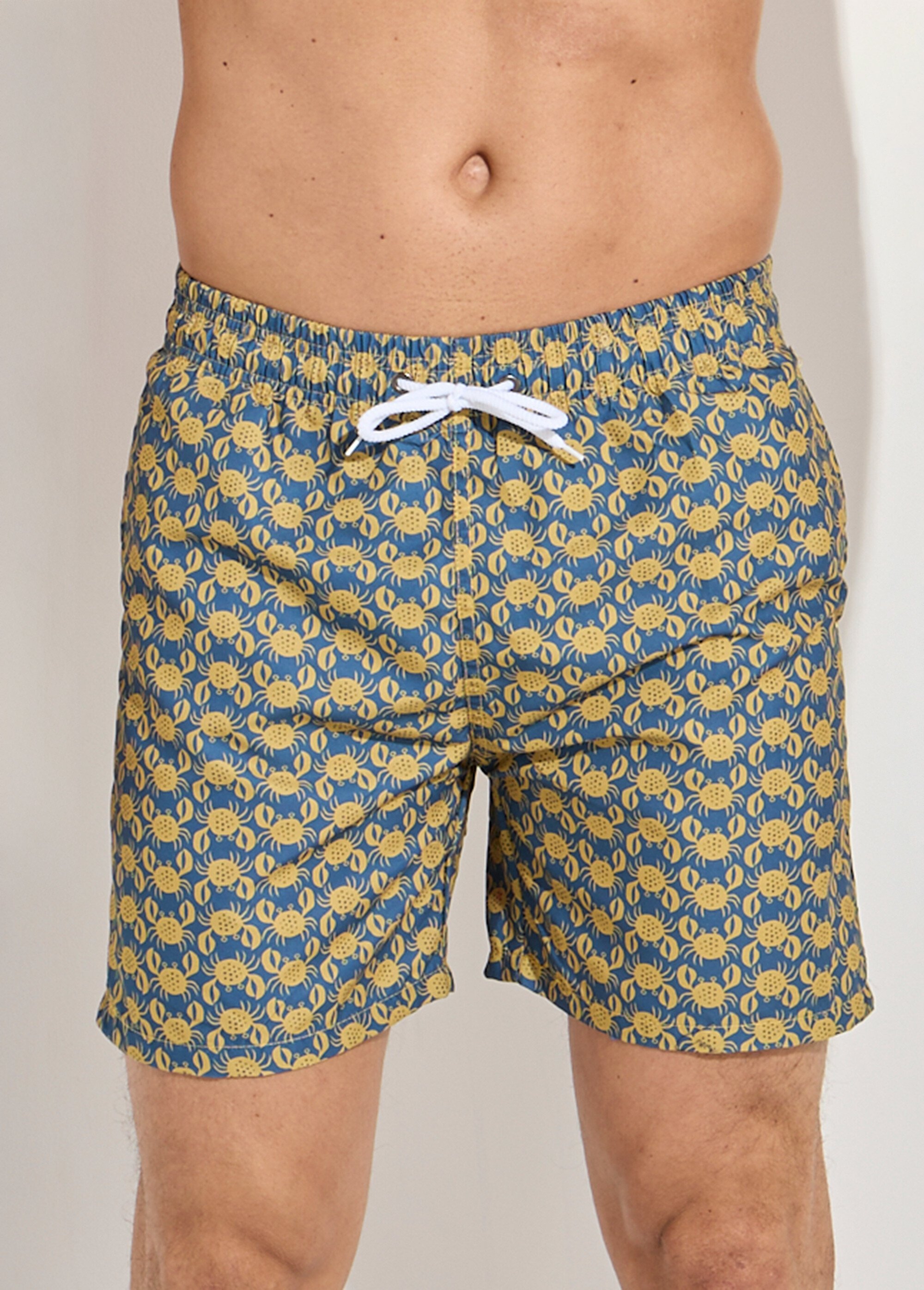 Short de bain imprimé fantaisie crabe Homme IMP MOUTARDE SUNSTH1017 FA1