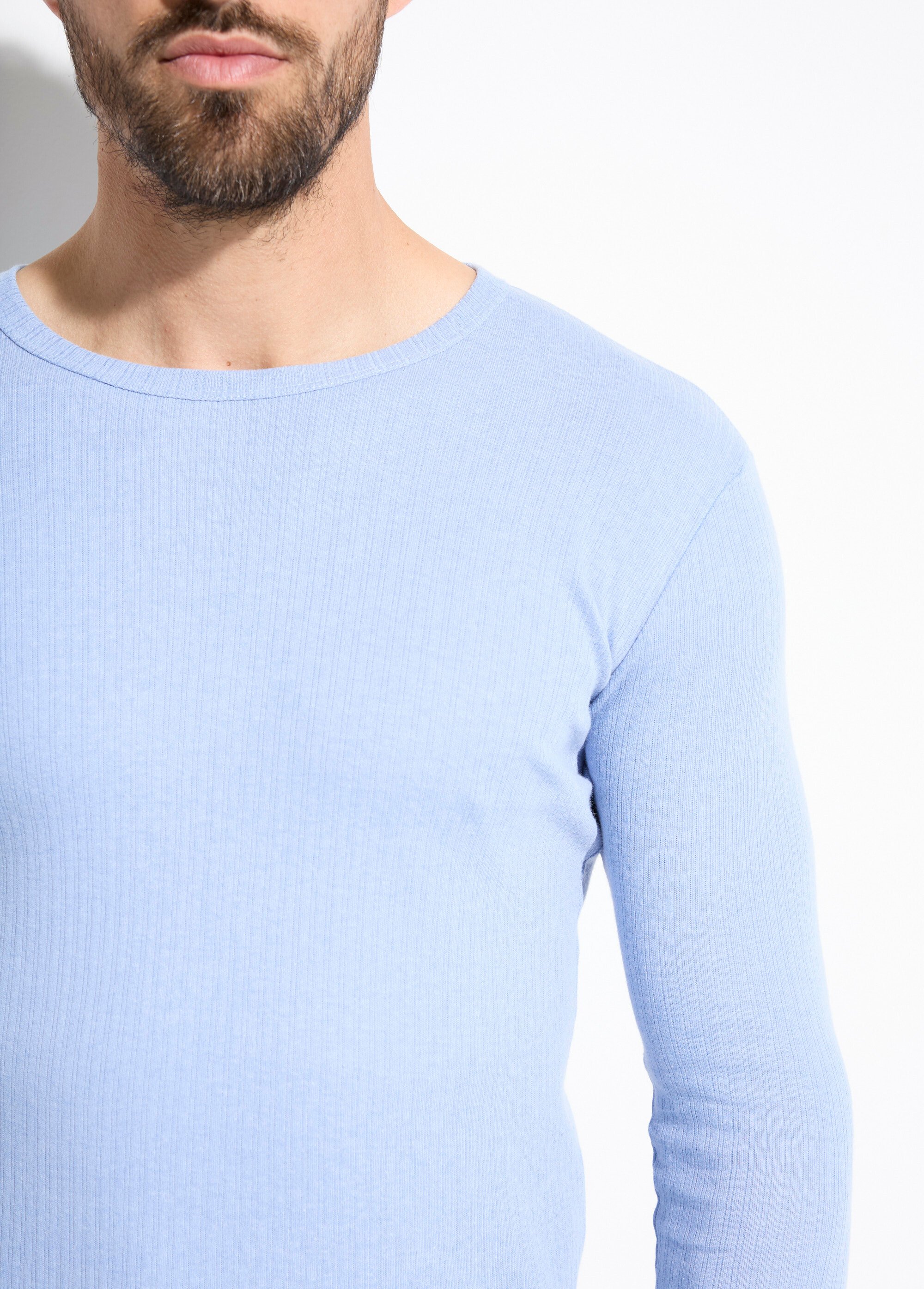 T-shirt sous-vêtement chaud col rond manches longues Homme Bleu ICTUS DE1