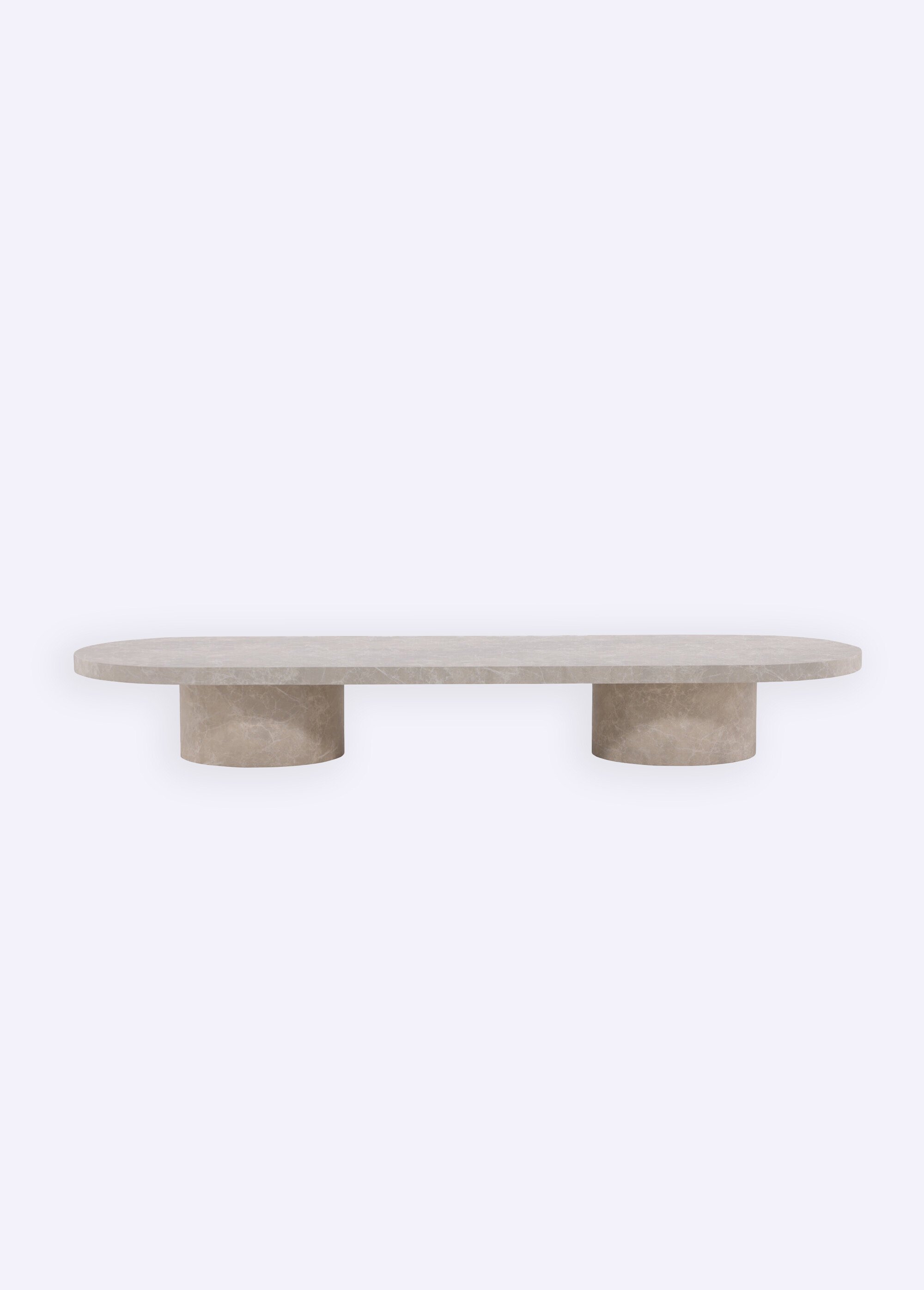 Table basse en bois, pieds cylindriques BEIGE VEN-20067-102 DE2