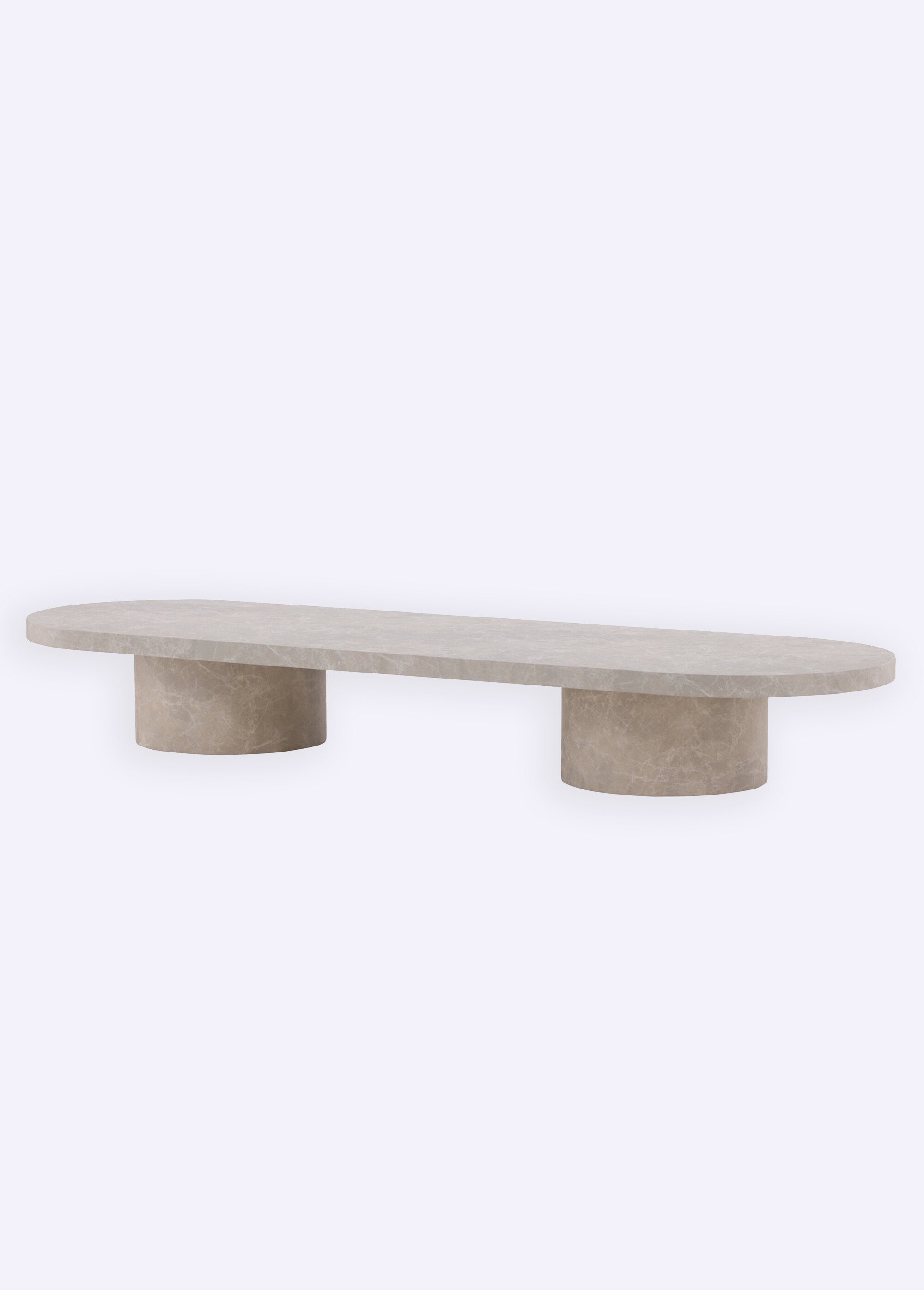 Table basse en bois, pieds cylindriques BEIGE VEN-20067-102 DE3