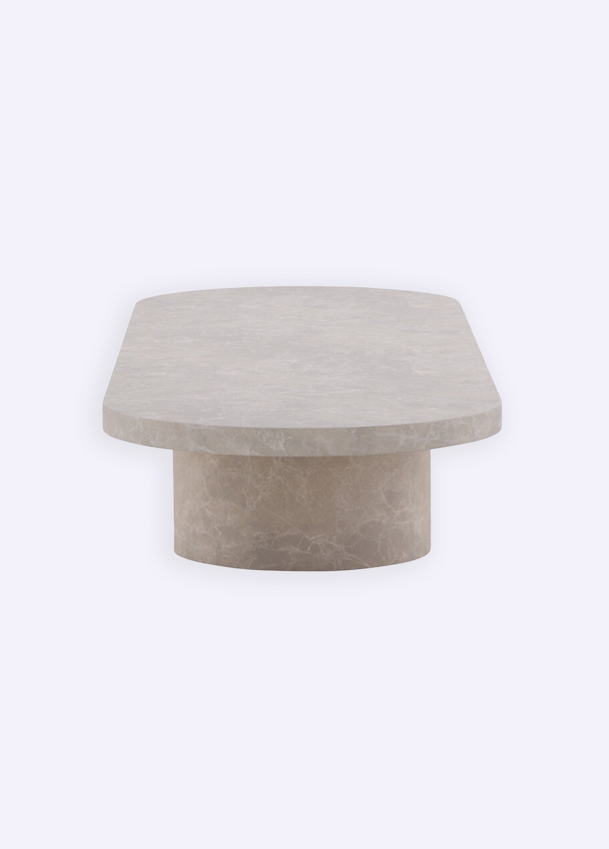 Table basse en bois, pieds cylindriques BEIGE VEN-20067-102 DE4