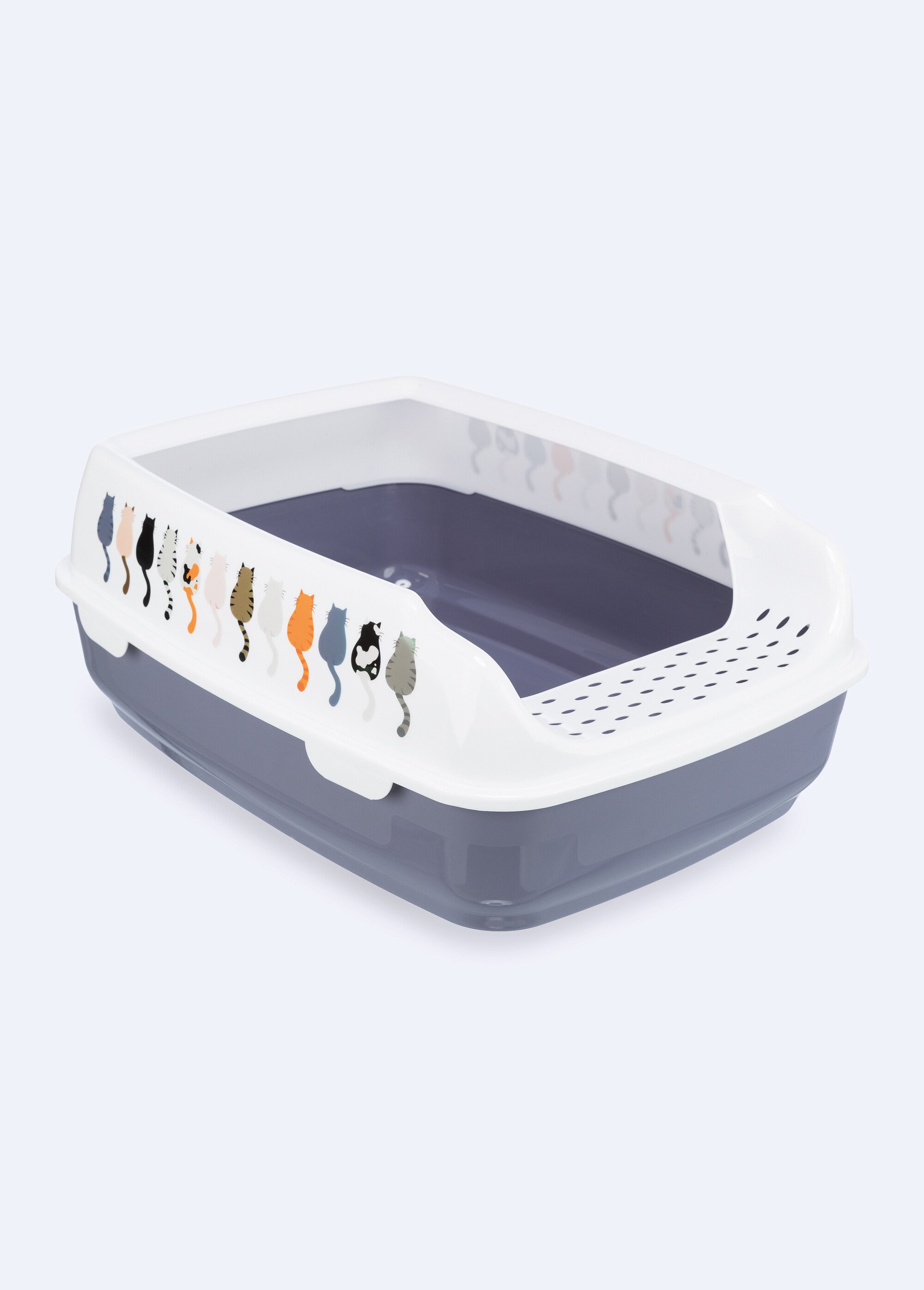 Bac à litière DELIO, décor chat