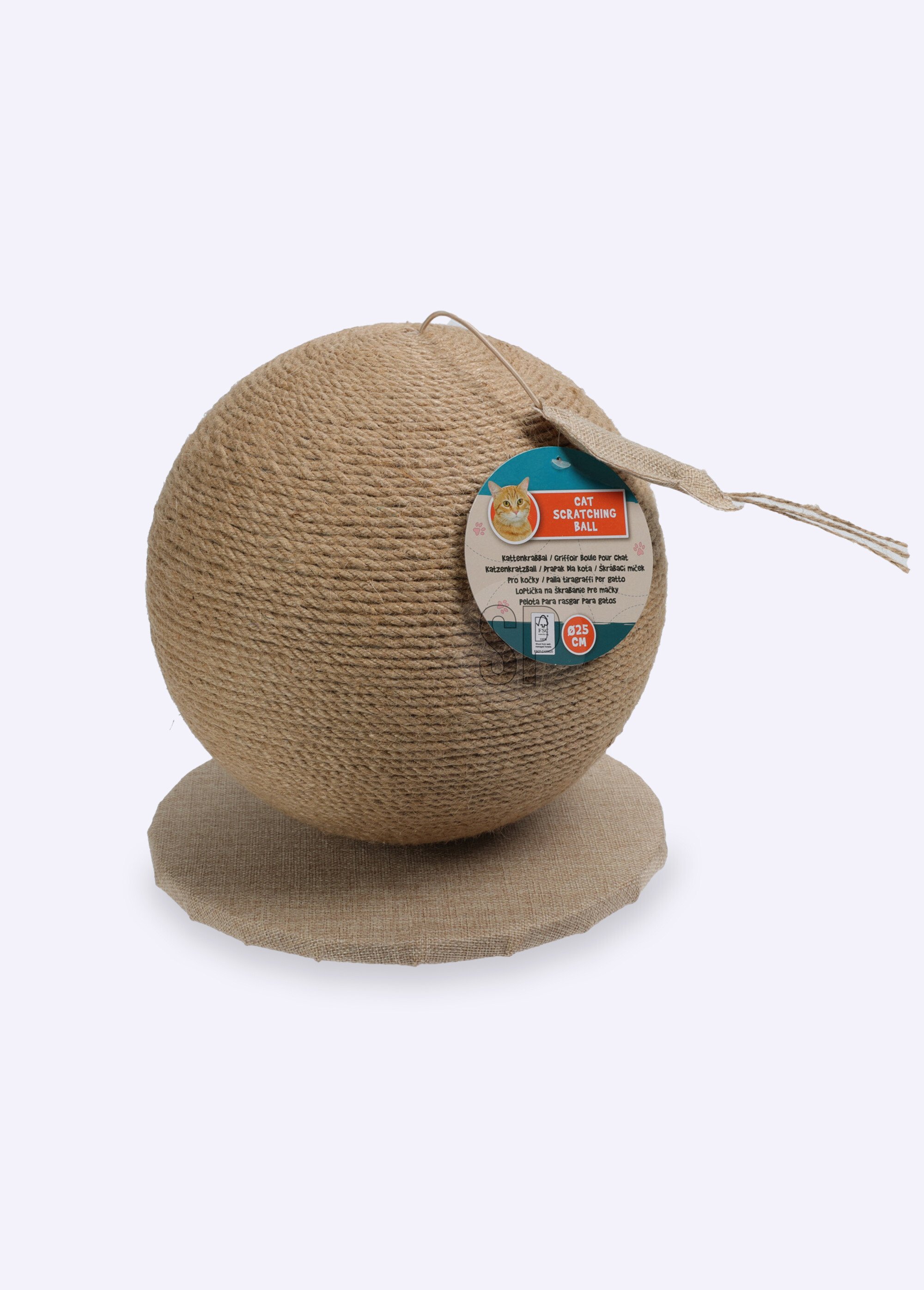 Balle griffoir en corde pour chat BEIGE KP-489000005 FA1