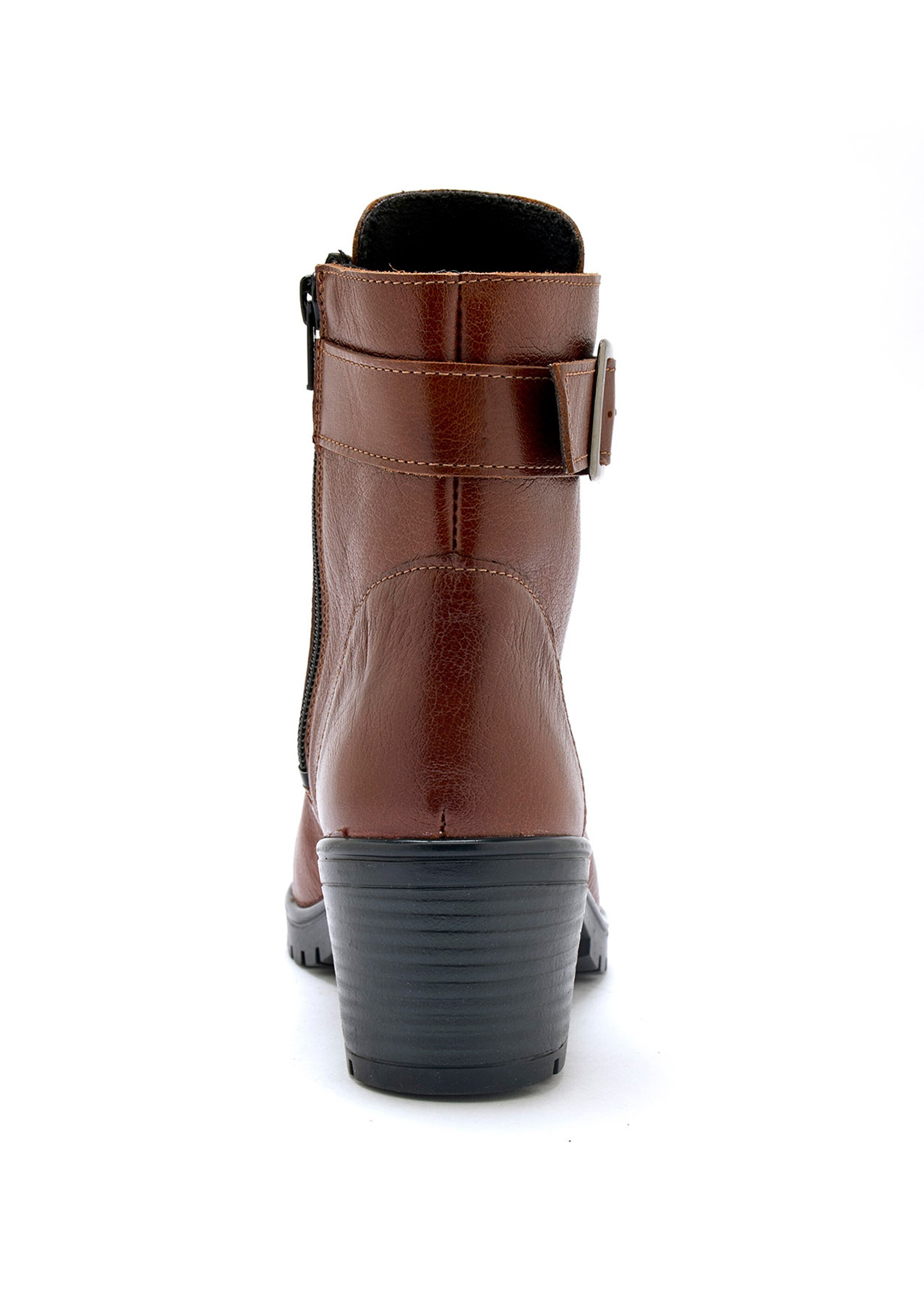 Boots lacées à talon semelle crantée