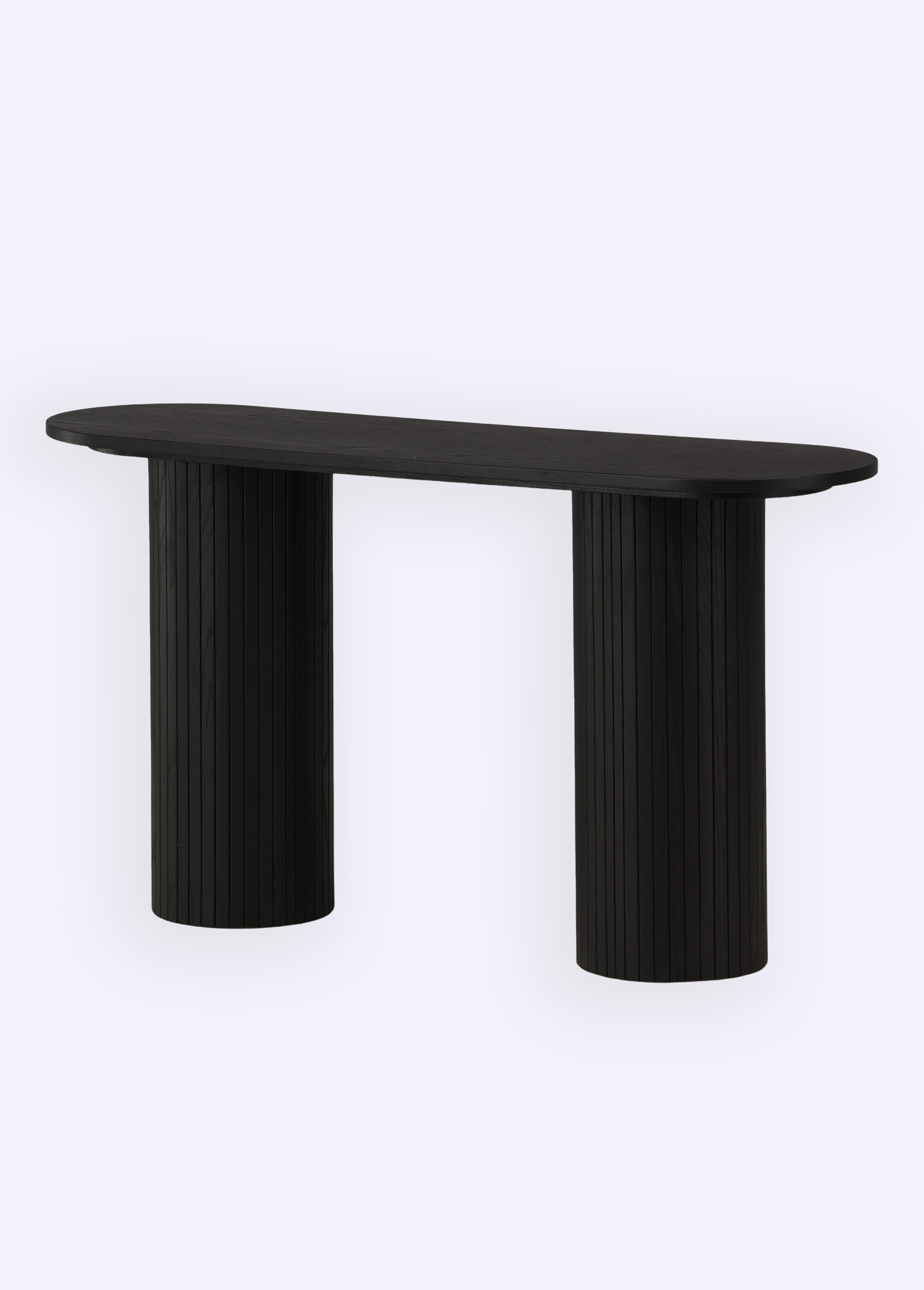 Bout de canapé en bois façon sellette NOIR VEN-29993-428 DE1