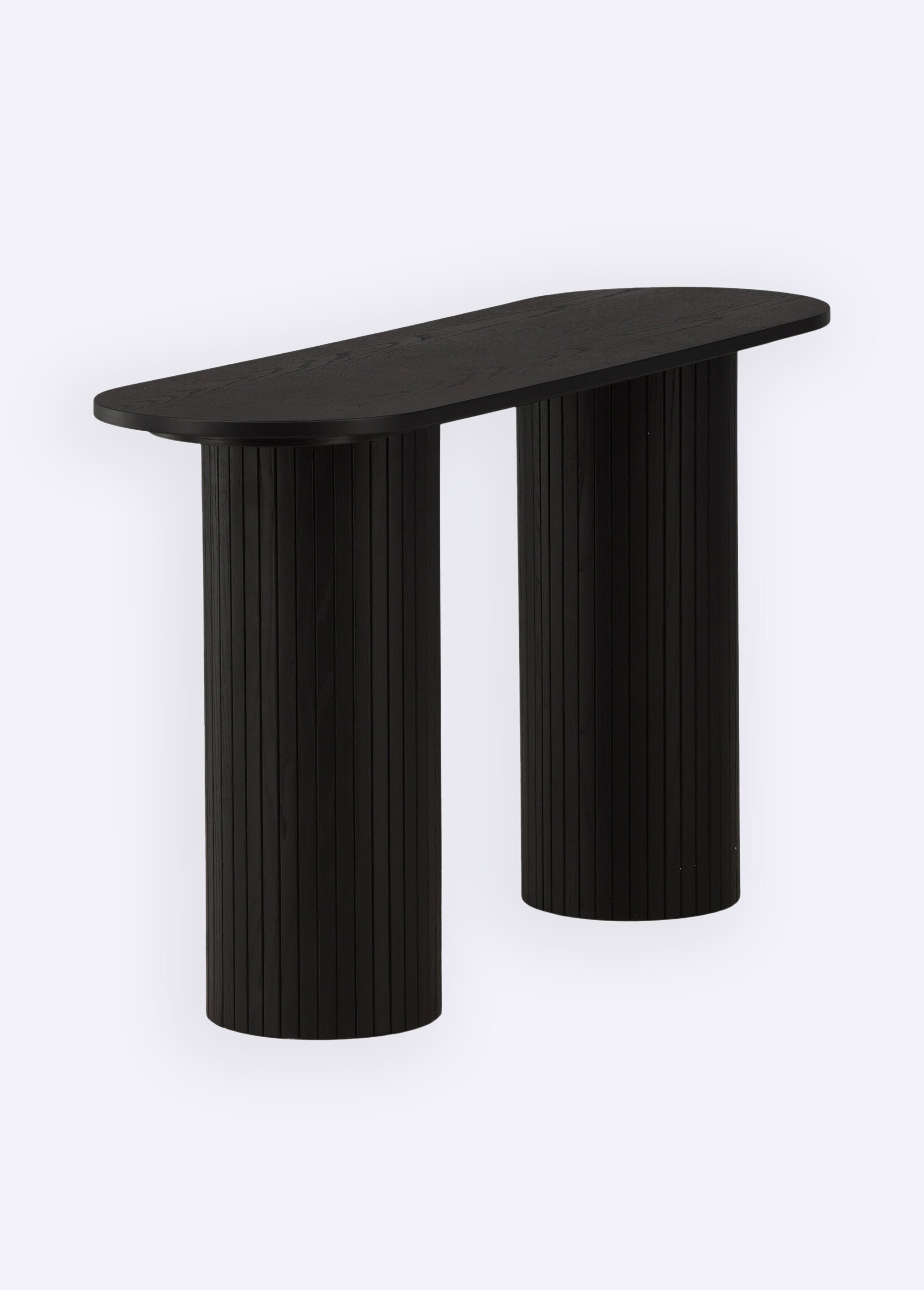 Bout de canapé en bois façon sellette NOIR VEN-29993-428 FA1