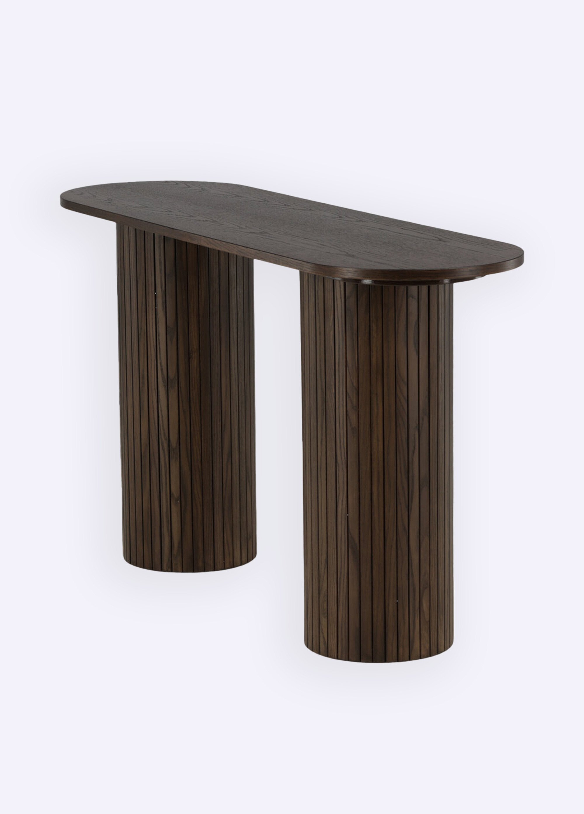 Bout de canapé en bois façon sellette MARRON VEN-29993-428 DE1