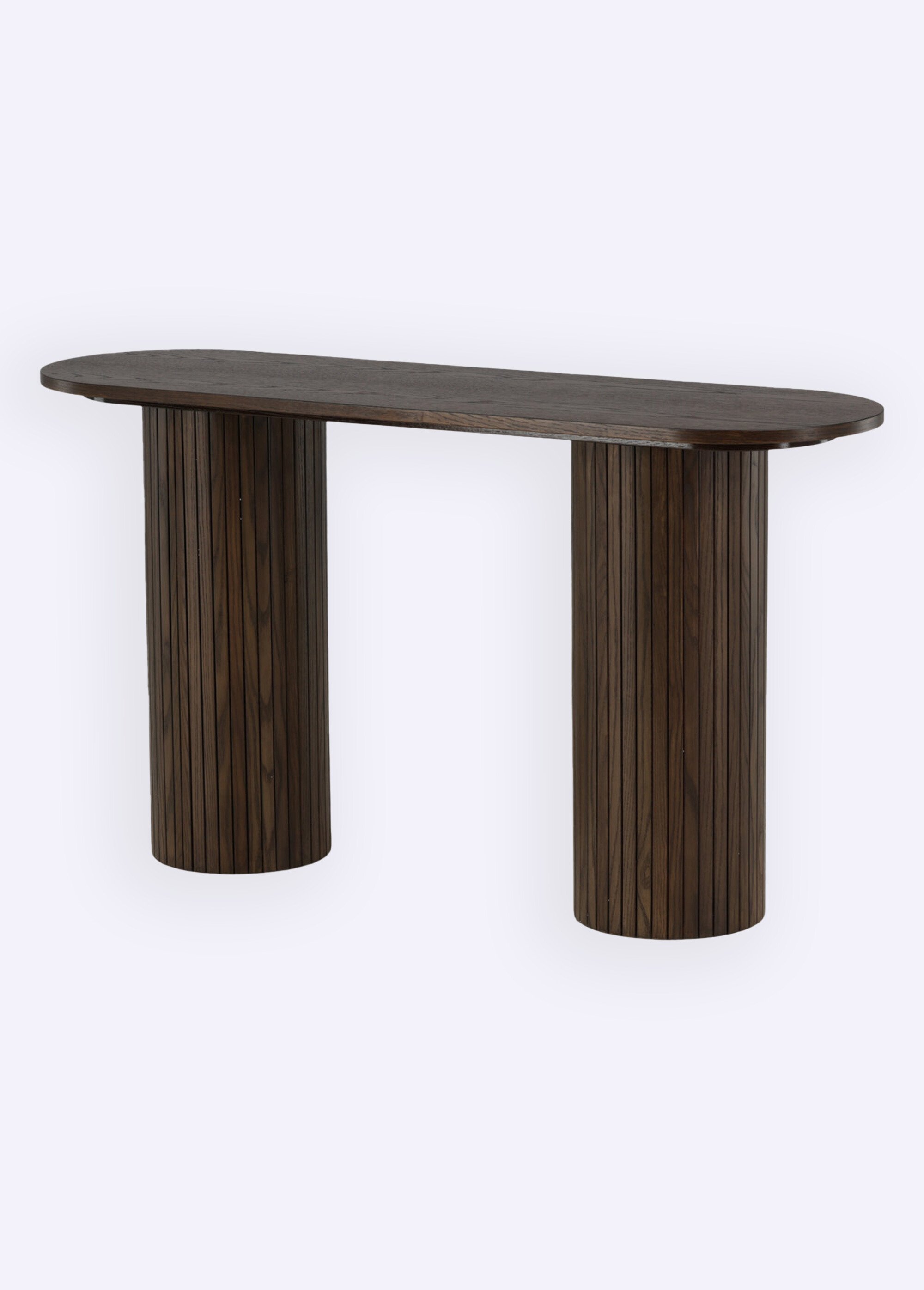 Bout de canapé en bois façon sellette MARRON VEN-29993-428 DE2