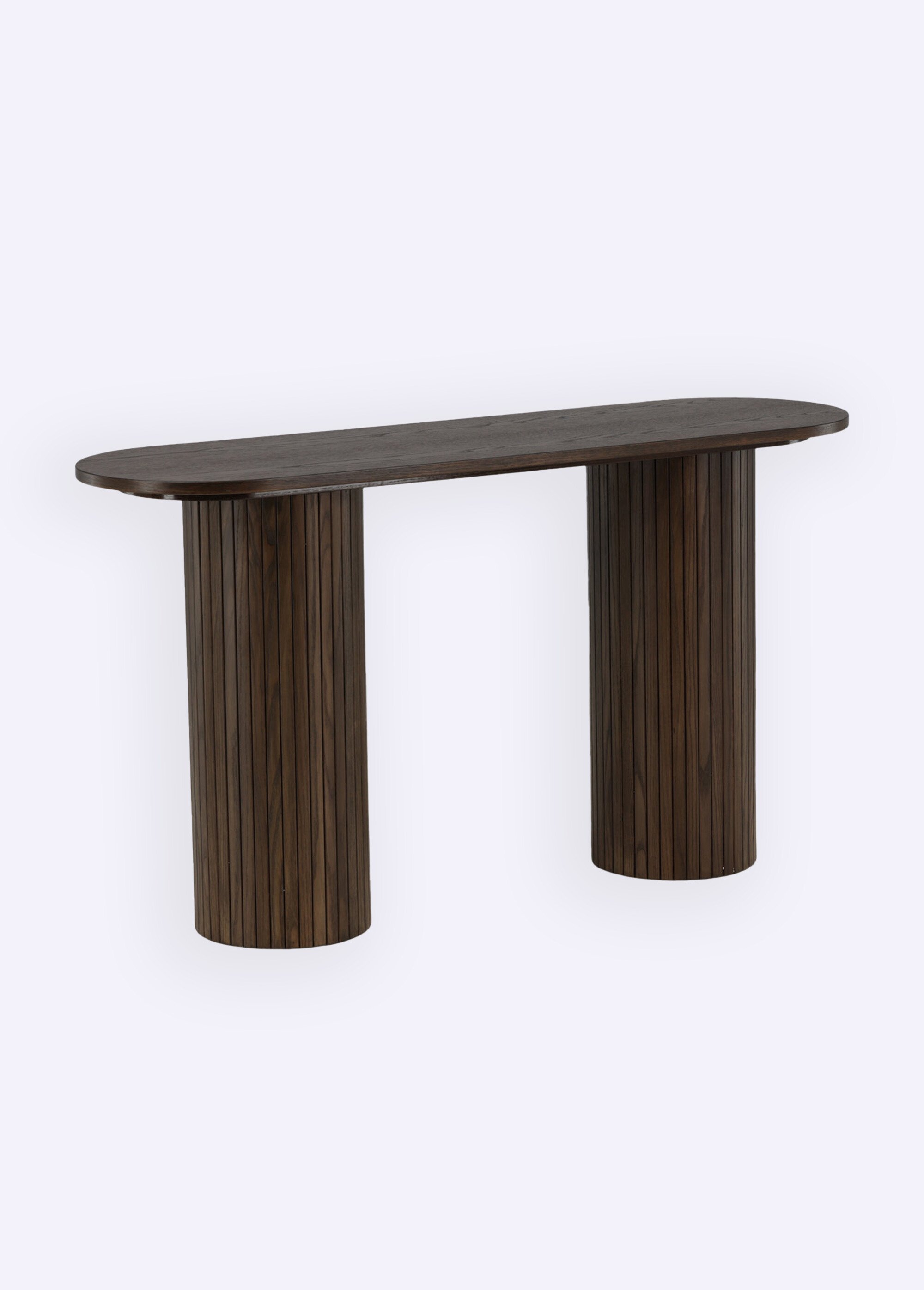 Bout de canapé en bois façon sellette MARRON VEN-29993-428 DE3