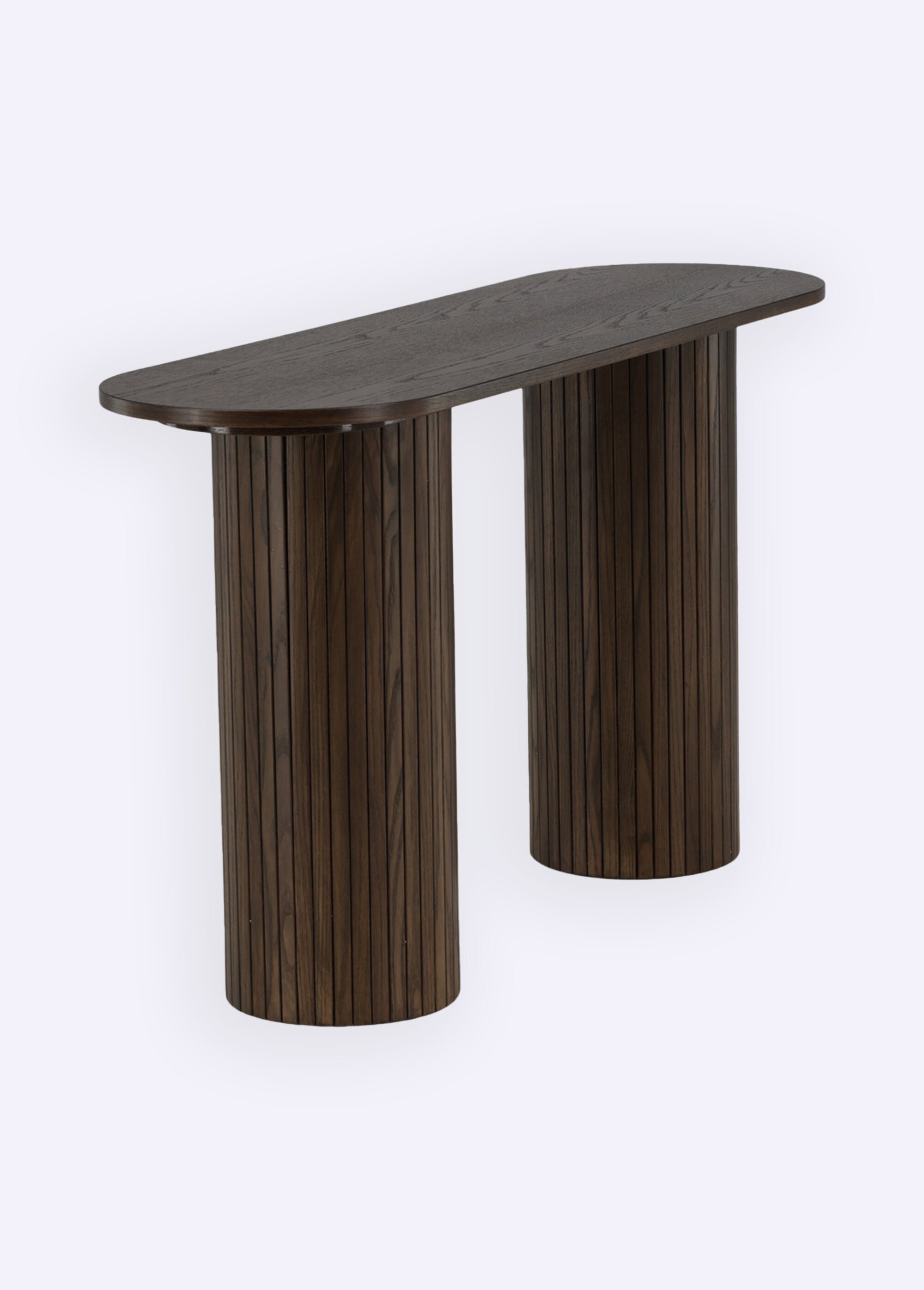 Bout de canapé en bois façon sellette MARRON VEN-29993-428 FA1
