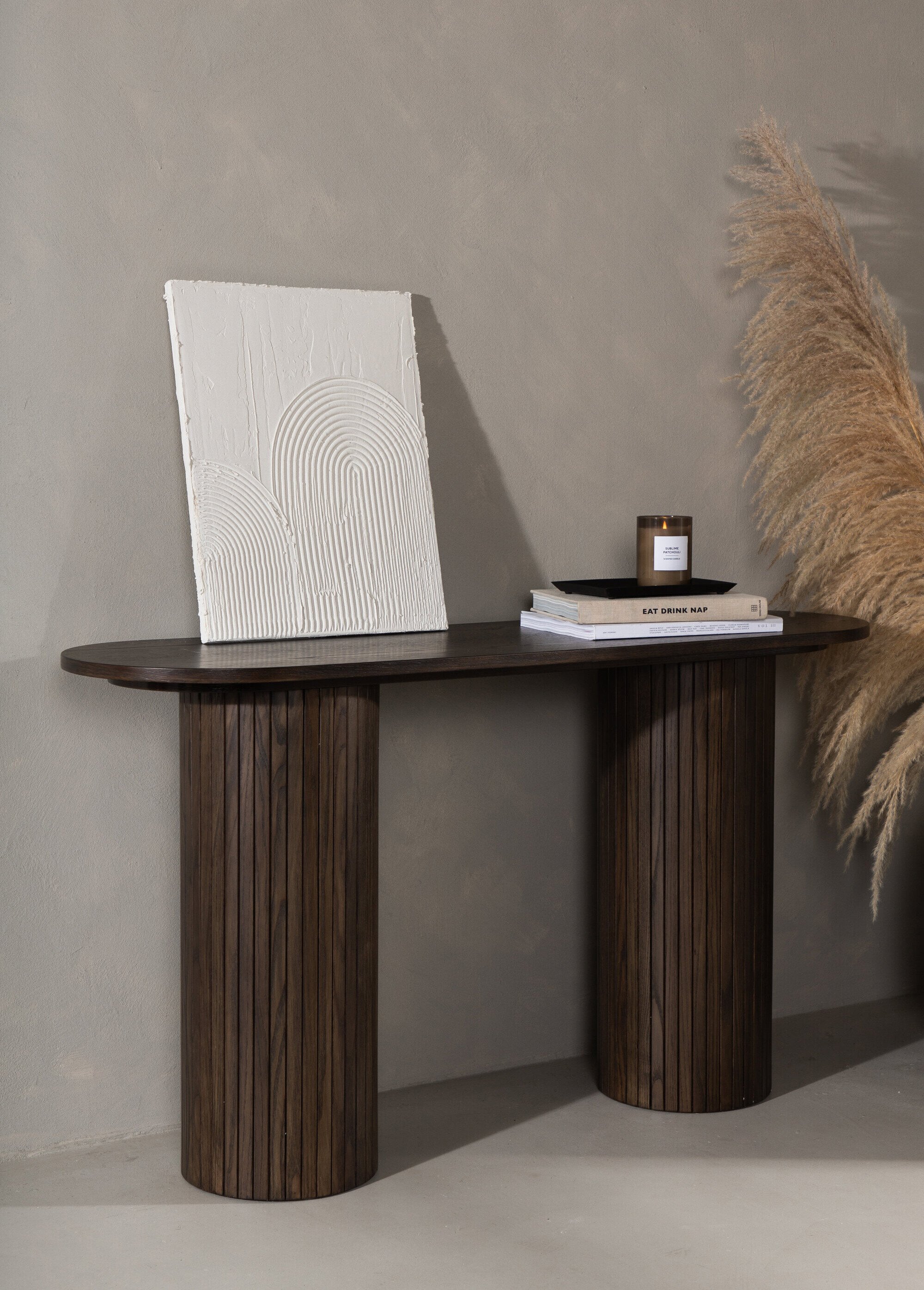 Bout de canapé en bois façon sellette MARRON VEN-29993-428 SF3