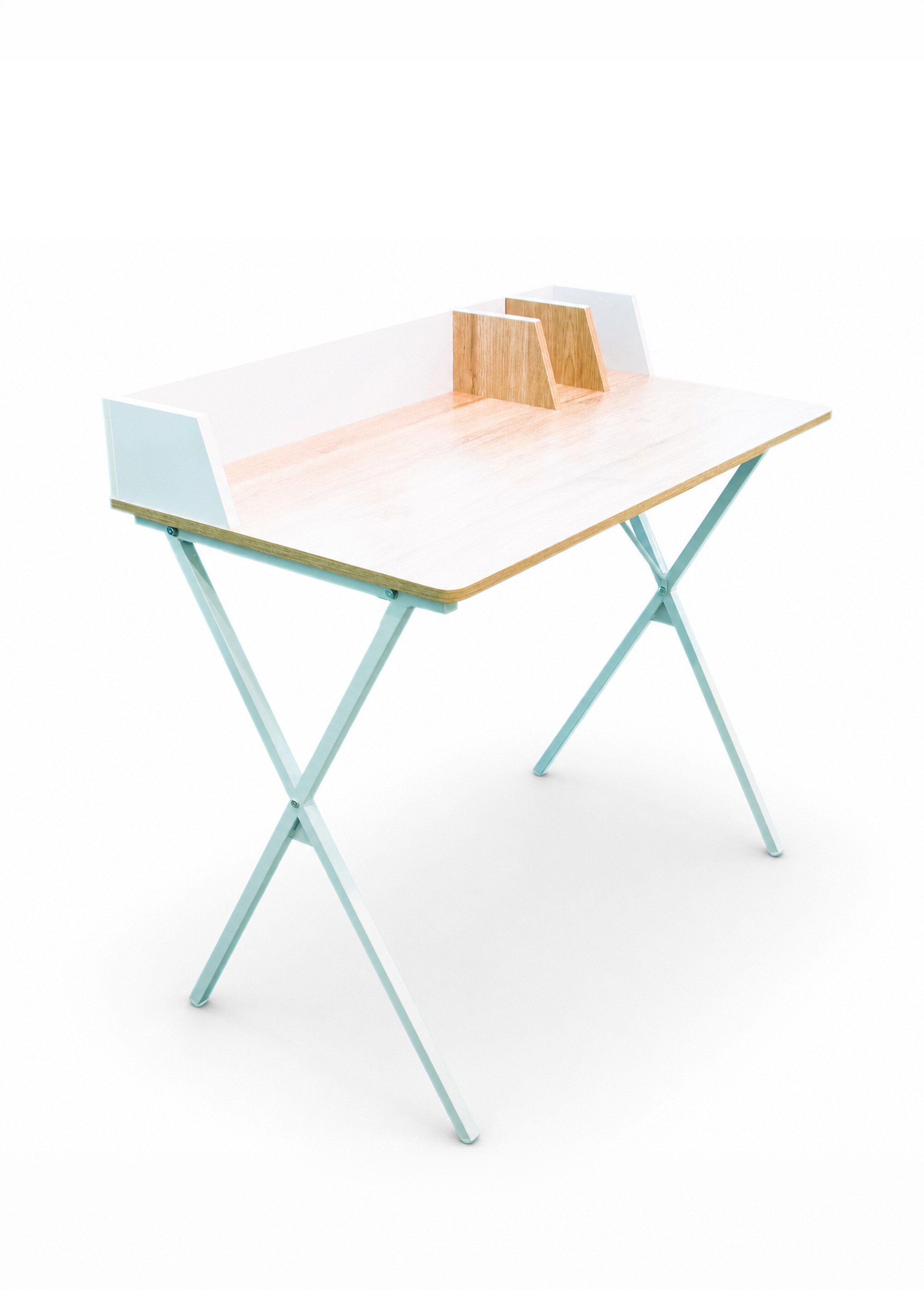 Bureau design bicolore gain de place