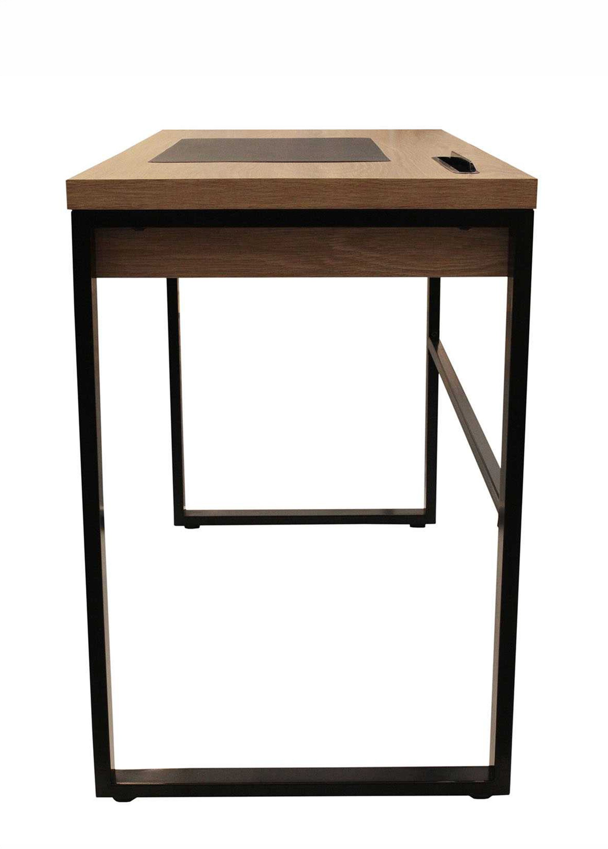 Bureau plateau bois, piètement métal MARRON CMP-HD3722 DE3