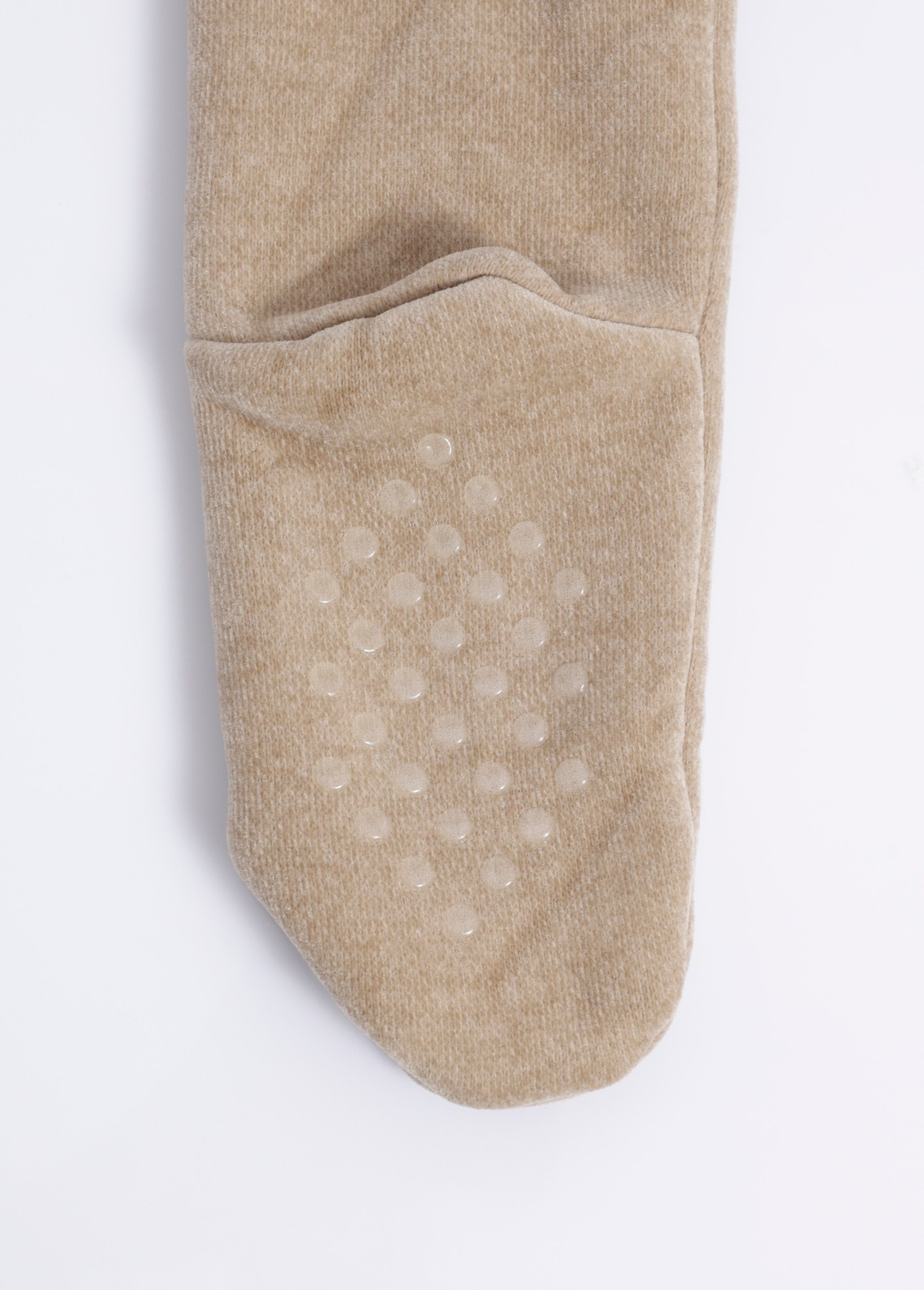 Chaussettes d'intérieur chaudes à picots Femme Beige TIS-CHENILLE DE3