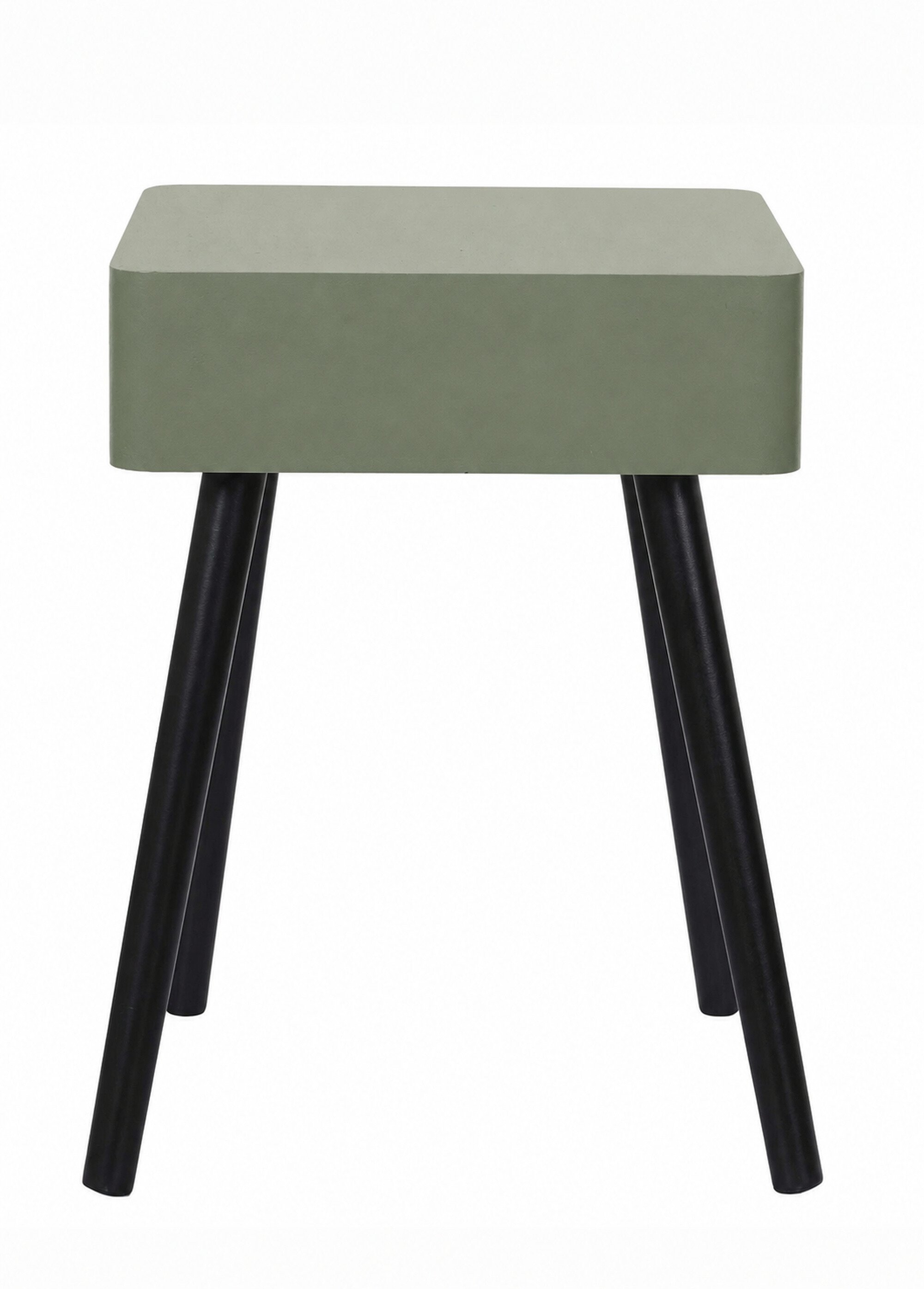 Chevet 1 tiroir, pieds compas en bois VERT CMP-HD7338 DO1