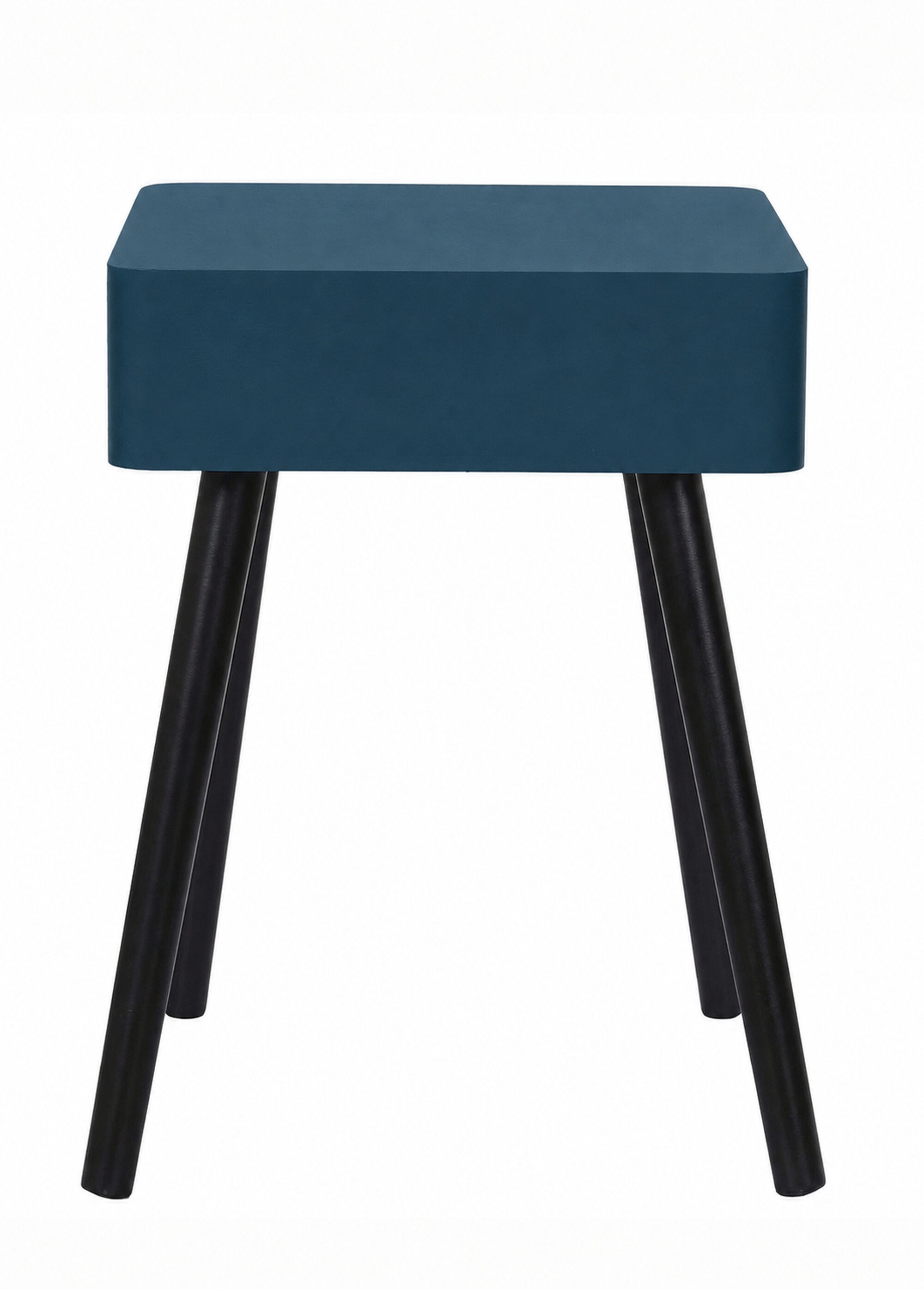 Chevet 1 tiroir, pieds compas en bois BLEU CMP-HD7338 DO1
