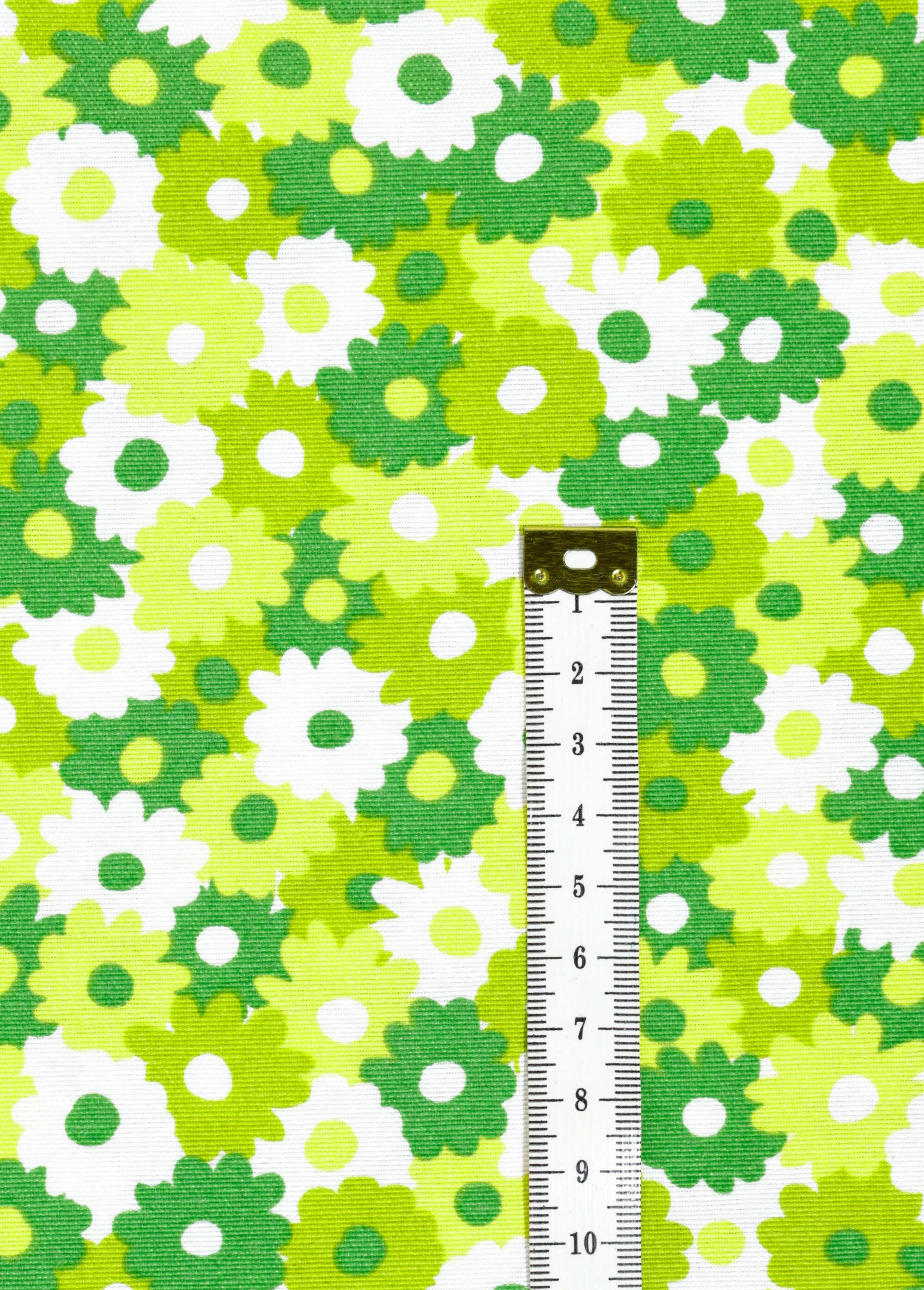 Coupon tissu déco Flower V3, 2x1,4m VERT COT149852 DE1