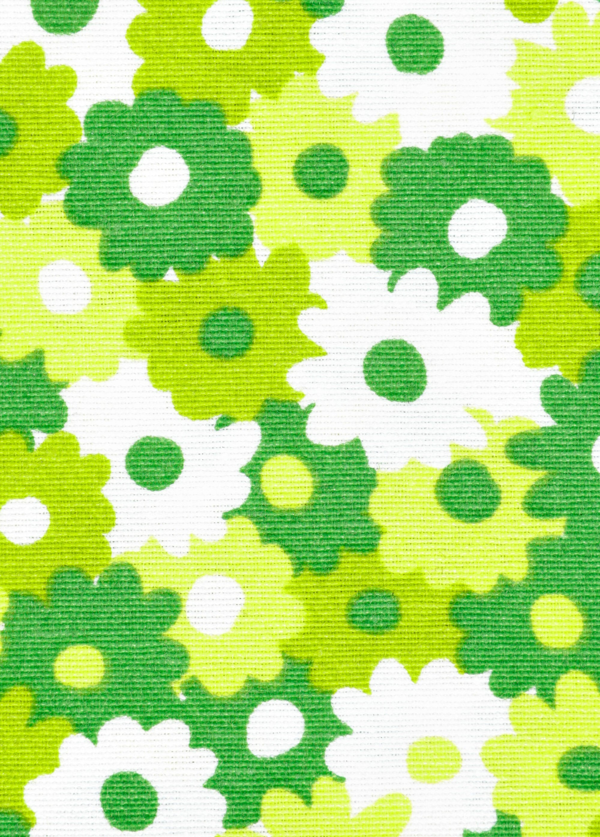 Coupon tissu déco Flower V3, 2x1,4m VERT COT149852 DE2