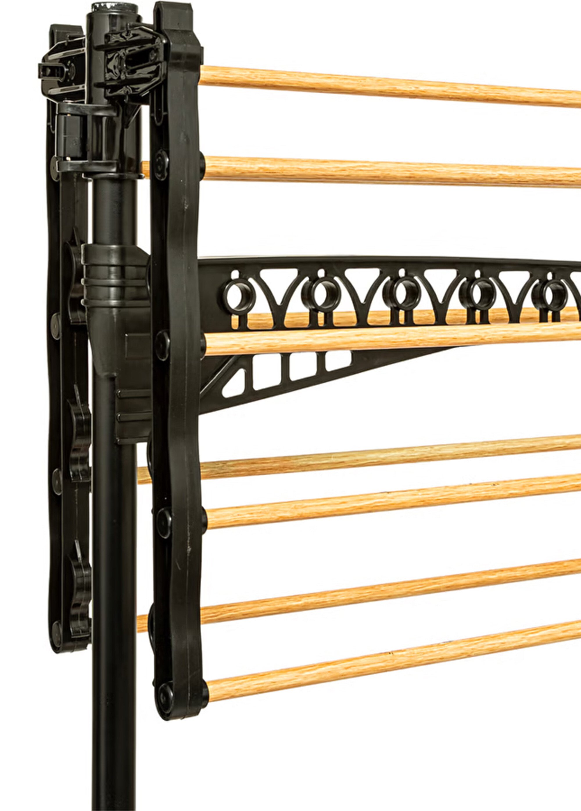 Etendoir à linge tour sur roulettes, 25m Noir JJA-202475 DE3