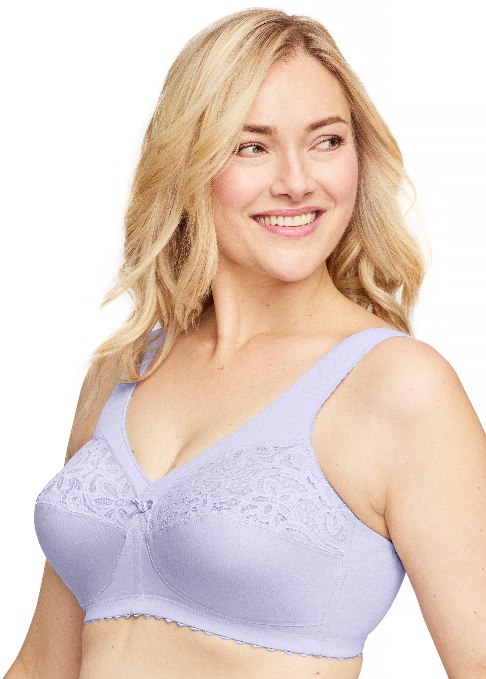 Soutien-gorge MagicLift Grand Maintien Coton Sans Armatures Spécial Grandes Tailles n°1001 Femme Grande Taille Violet 1001 GA1
