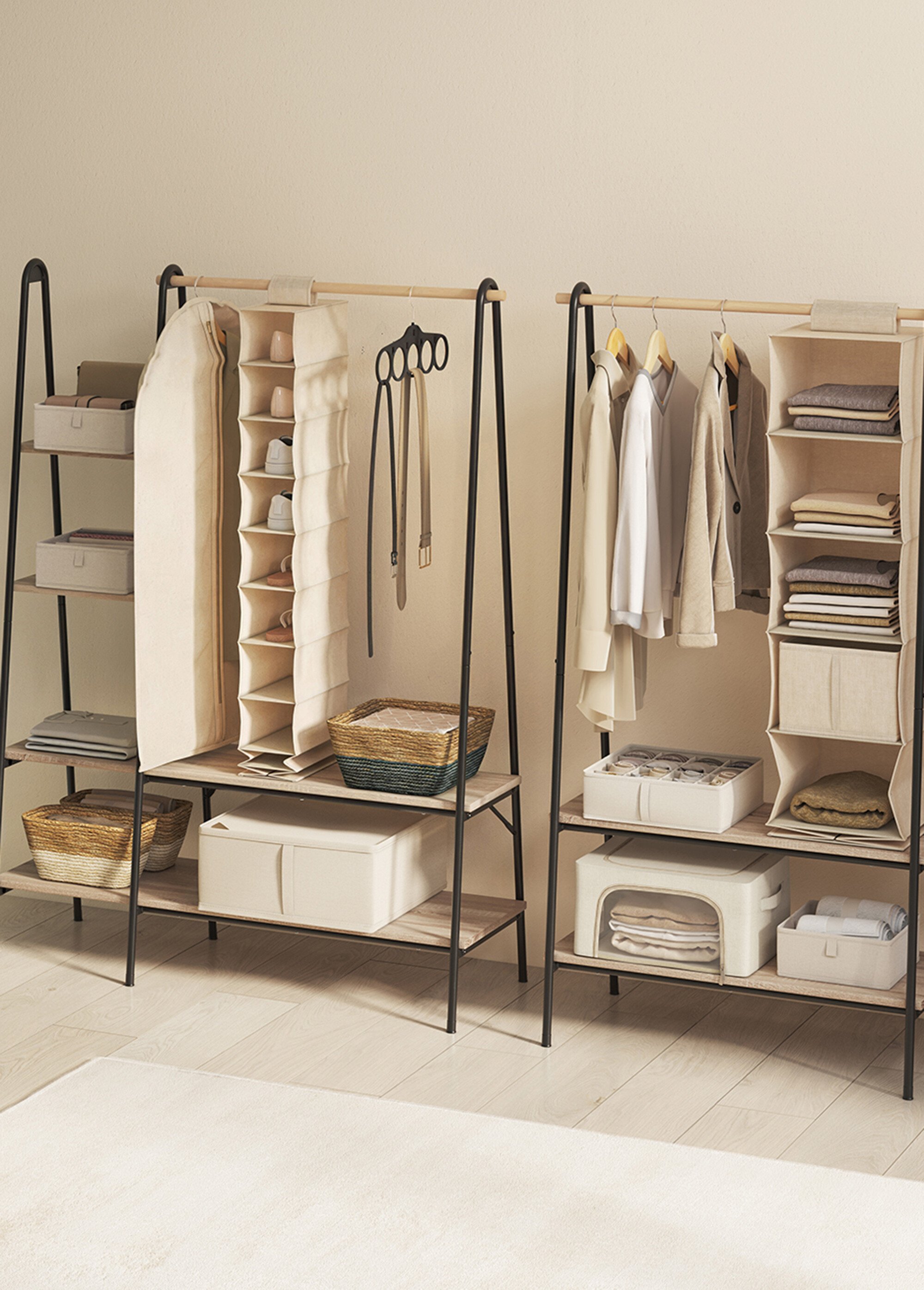 Housse rangement vêtement 115cm, clair Beige JJA-209326 SI1