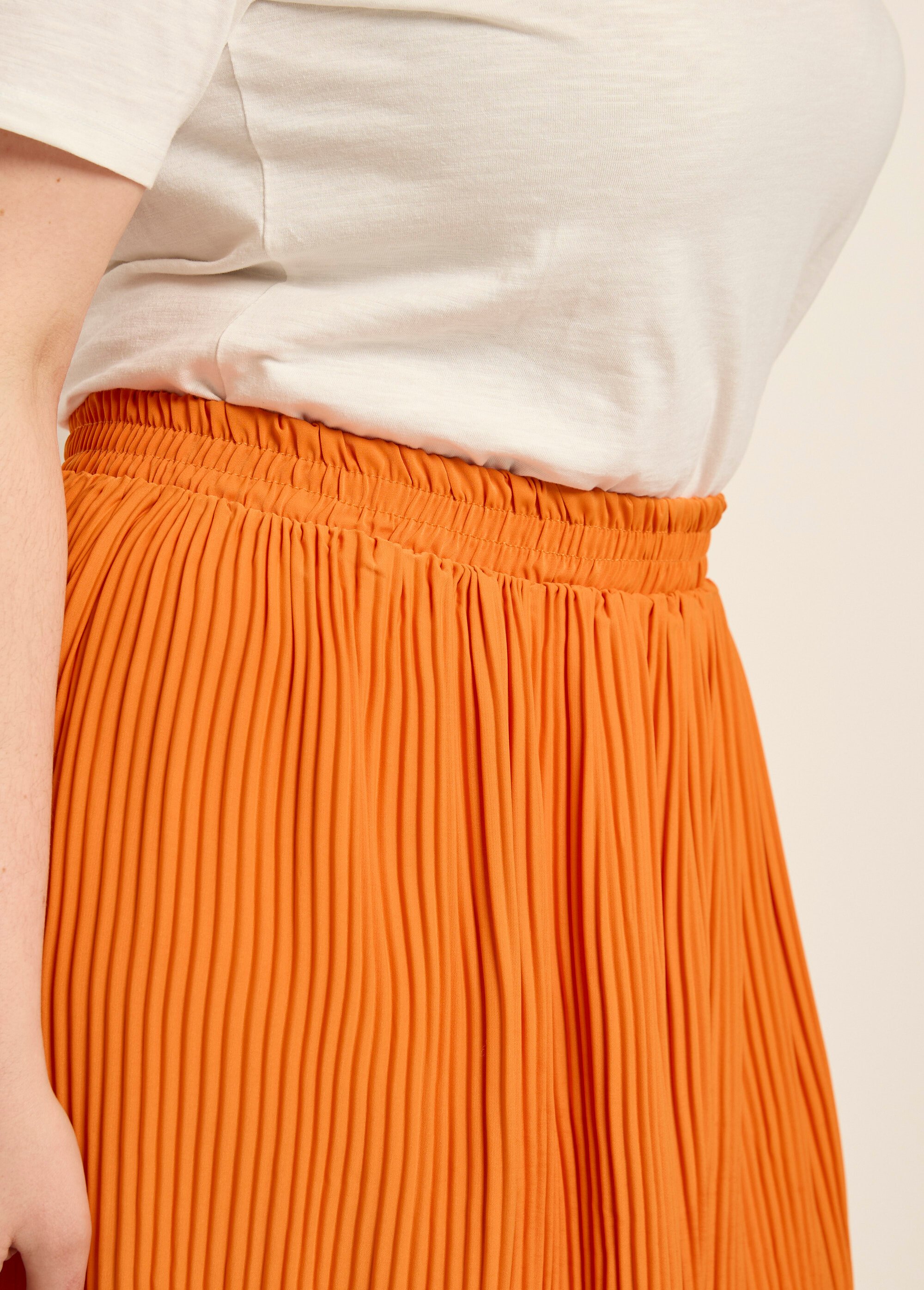 Grande Taille Afibel Jupe Taille Elastique Jupe Plissée Longue