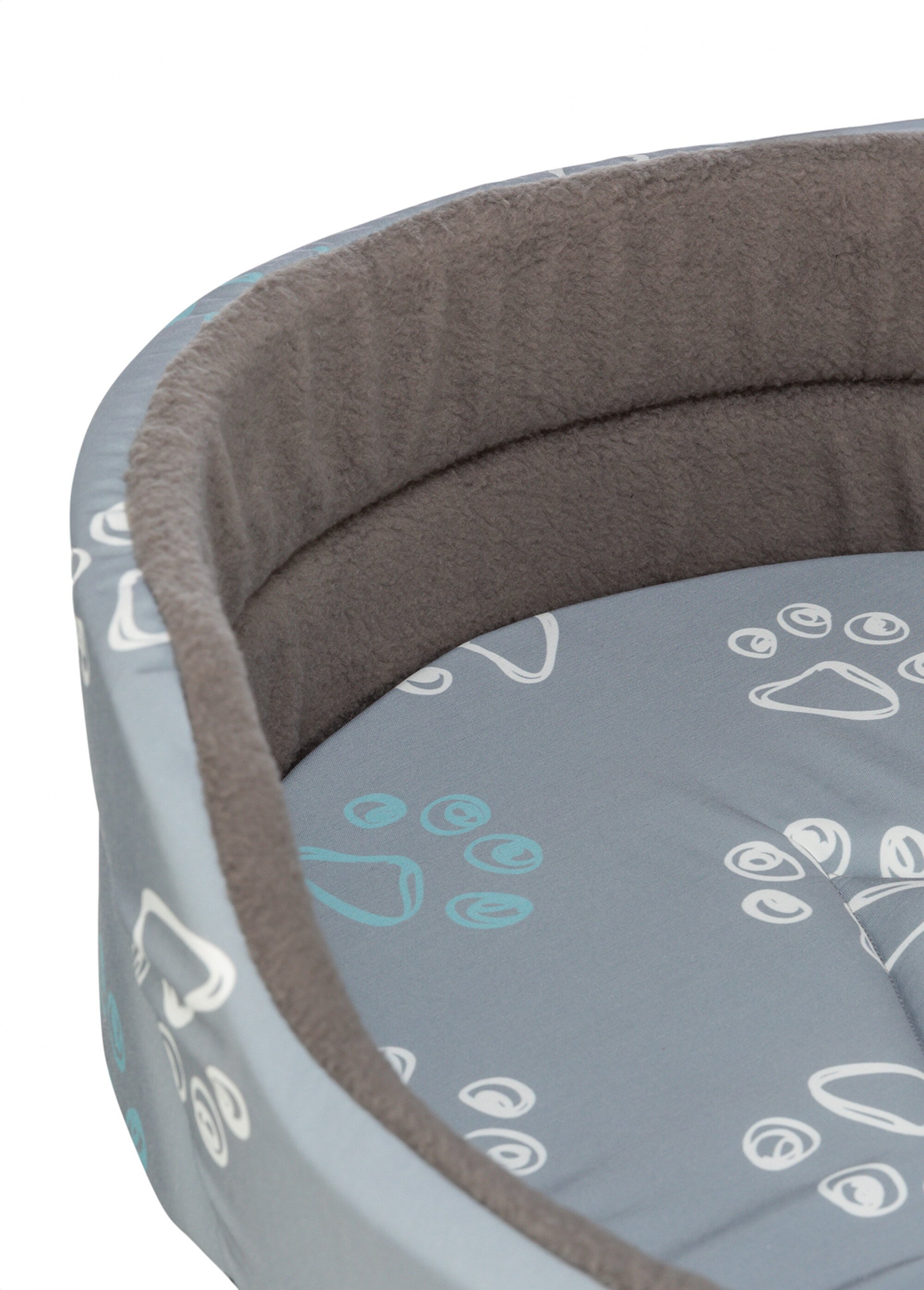 Lit polaire motif pattes JIMMY pour animaux GRIS TRX-377061 DE2