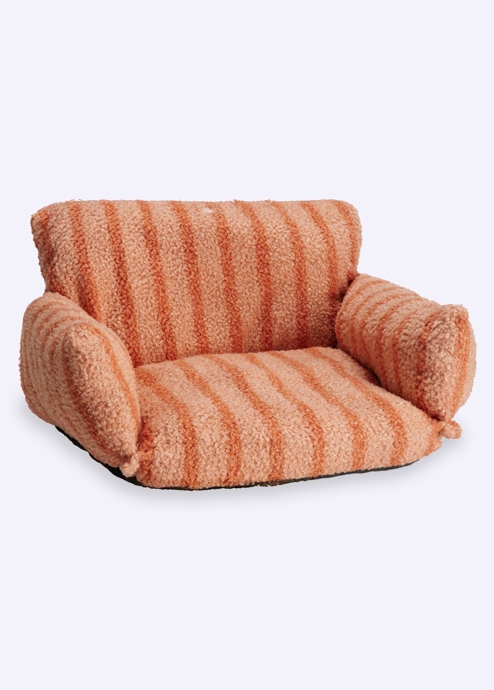 Panier rayé pour animal, façon canapé ORANGE KP-PET000040 DE1