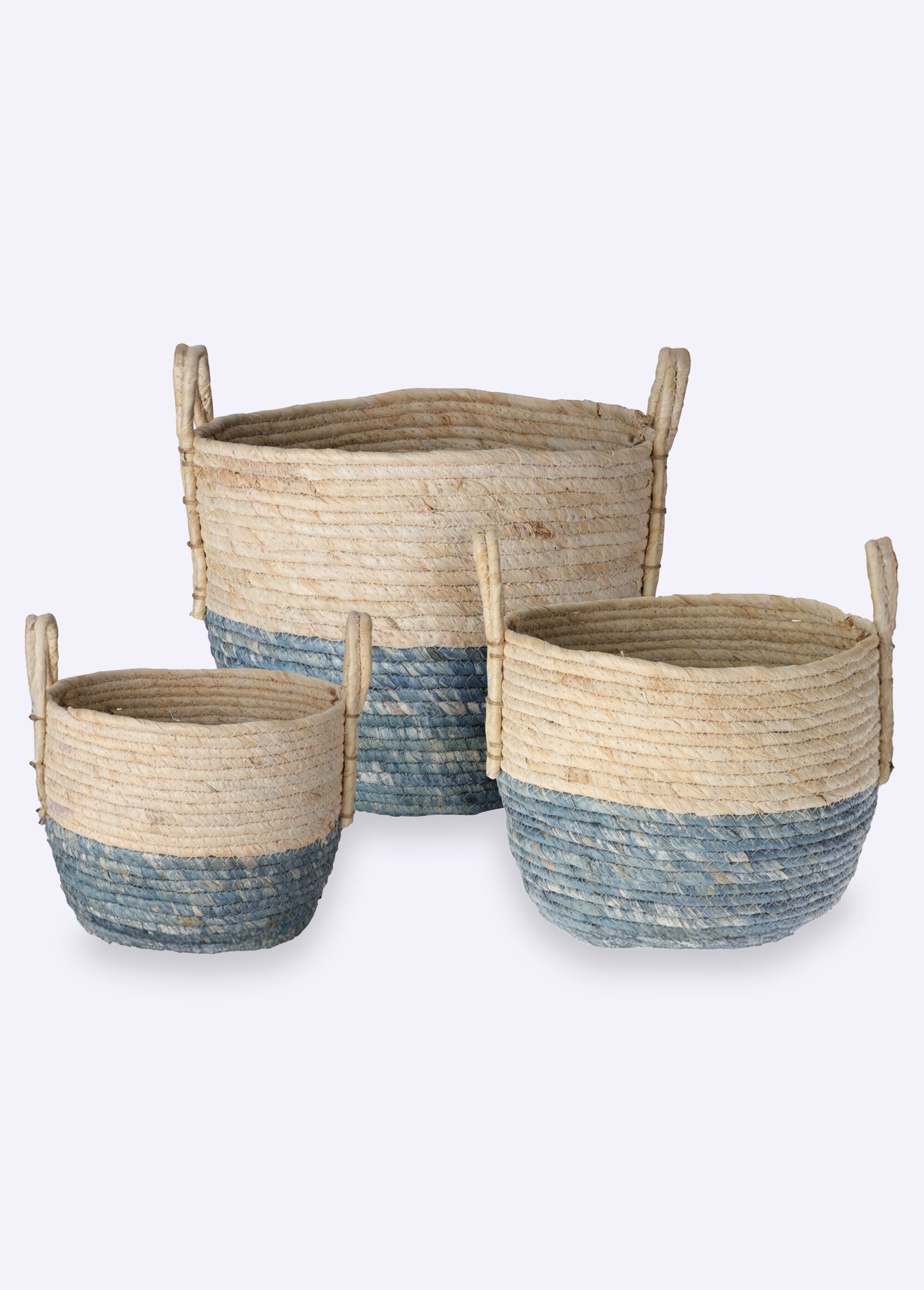 Paniers assortis en corde avec poignées