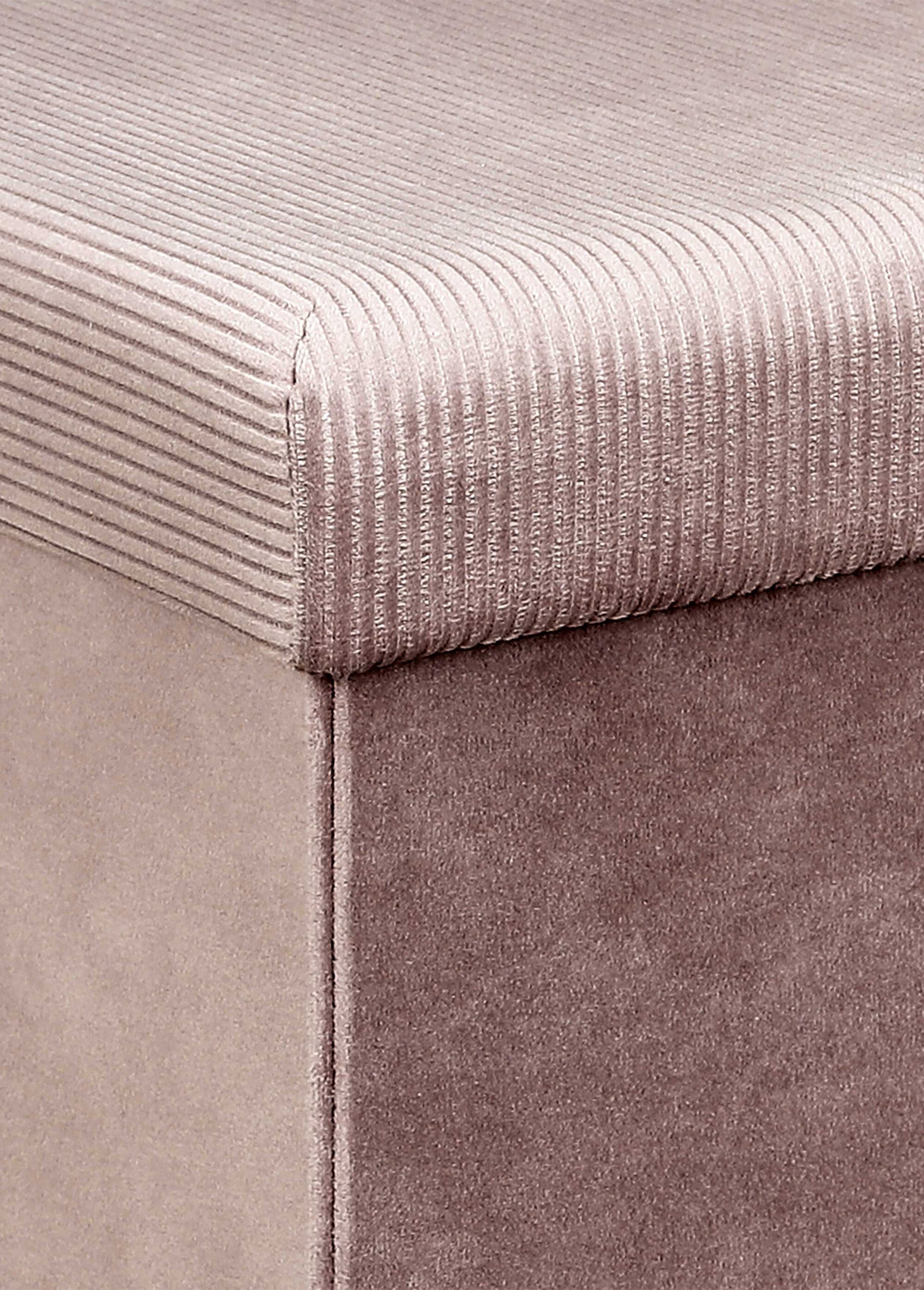 Pouf coffre en velours cotelé GIULIA ROSE CMP-HD6810 DE4