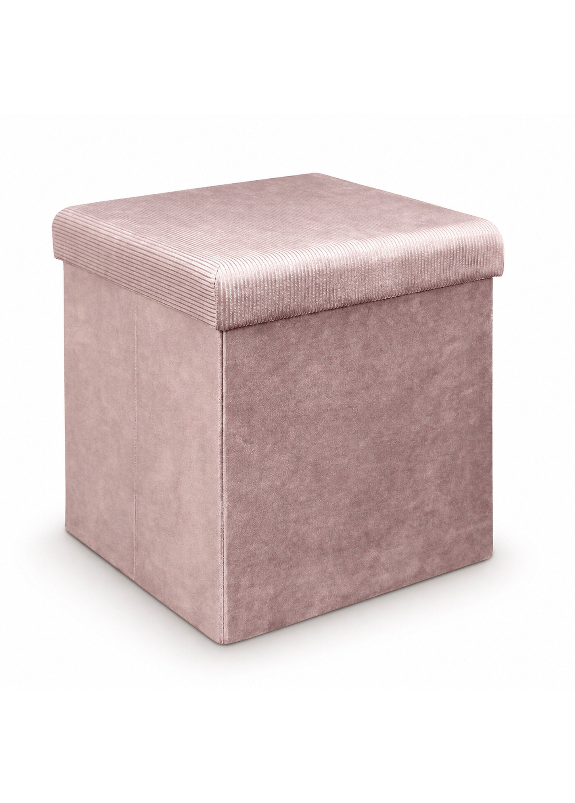Pouf coffre en velours cotelé GIULIA ROSE CMP-HD6810 FA1