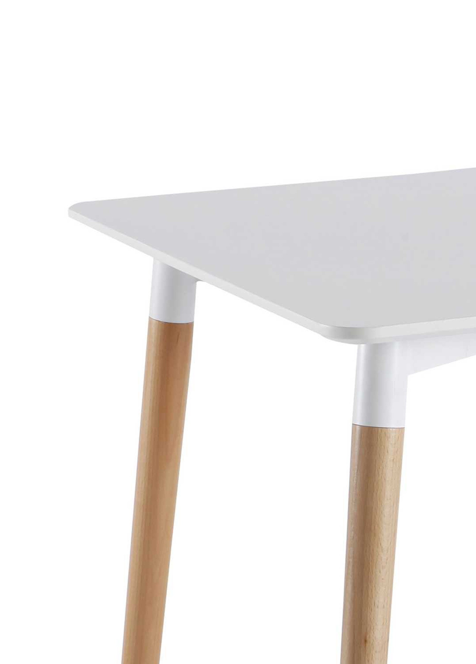 Table à manger rectangle 115cm bicolore BLANC CMP-HD3211 DE1