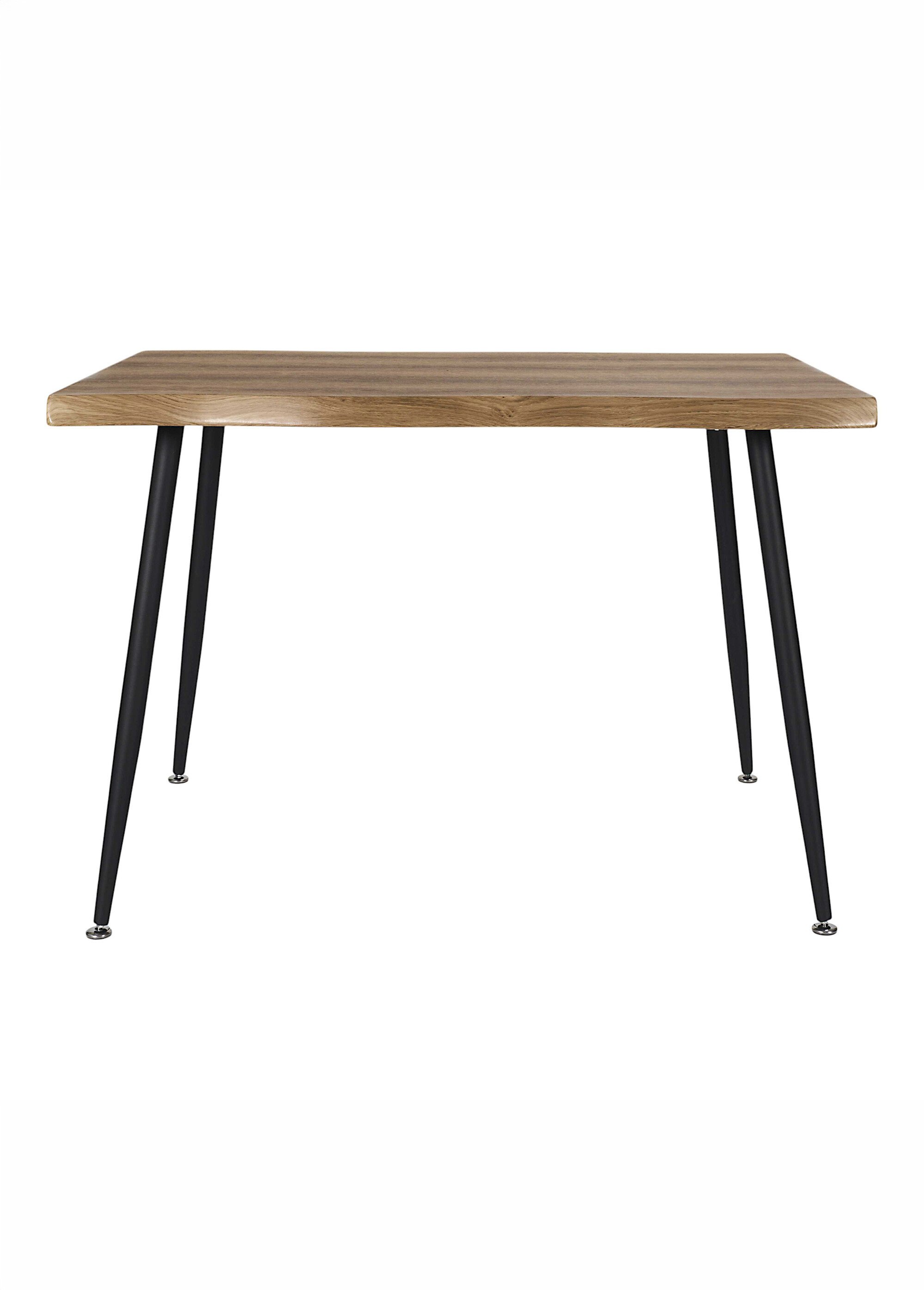 Table à manger rectangle plateau bois NOIR CMP-HD7116 DE1