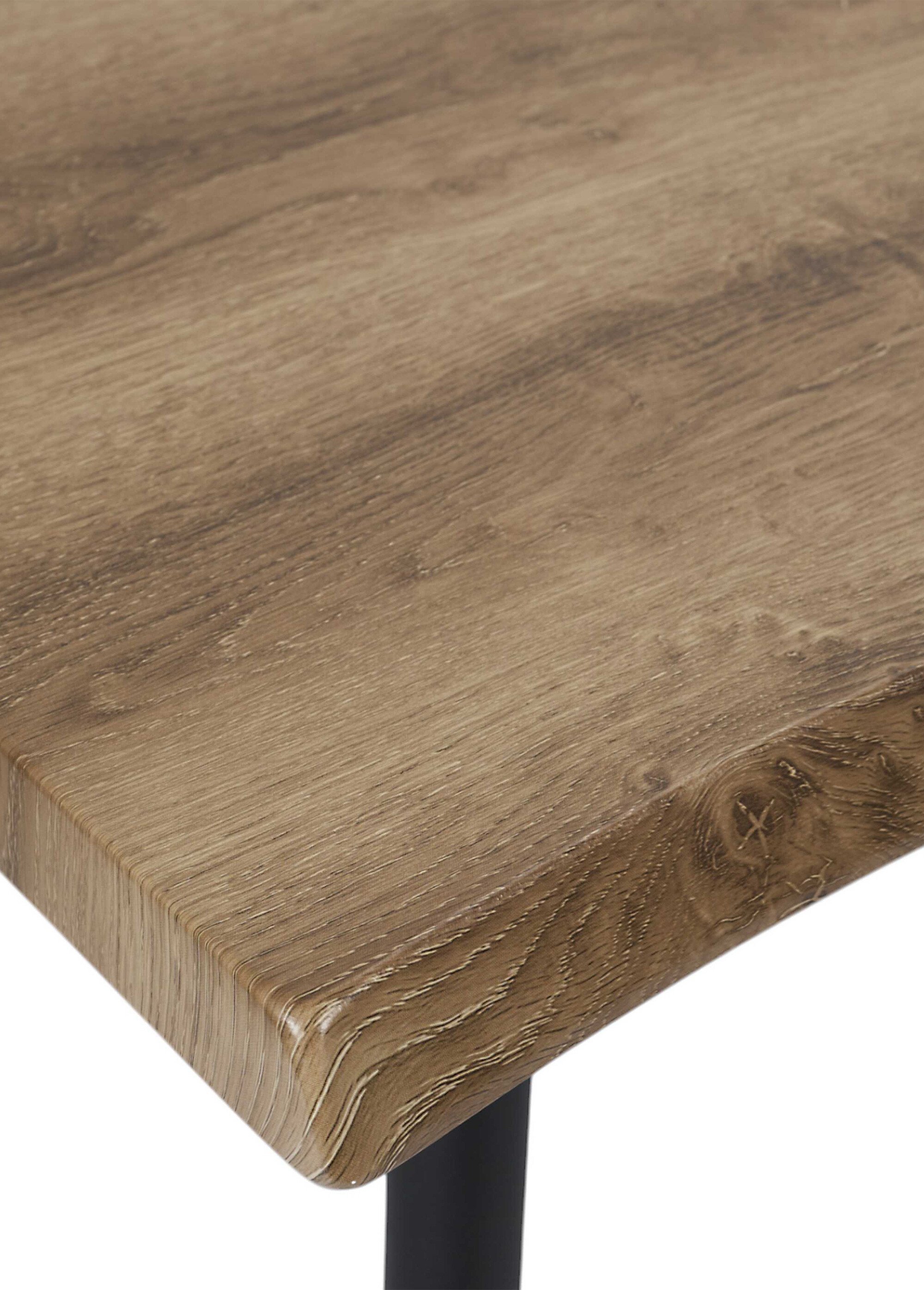 Table à manger rectangle plateau bois NOIR CMP-HD7116 DE2
