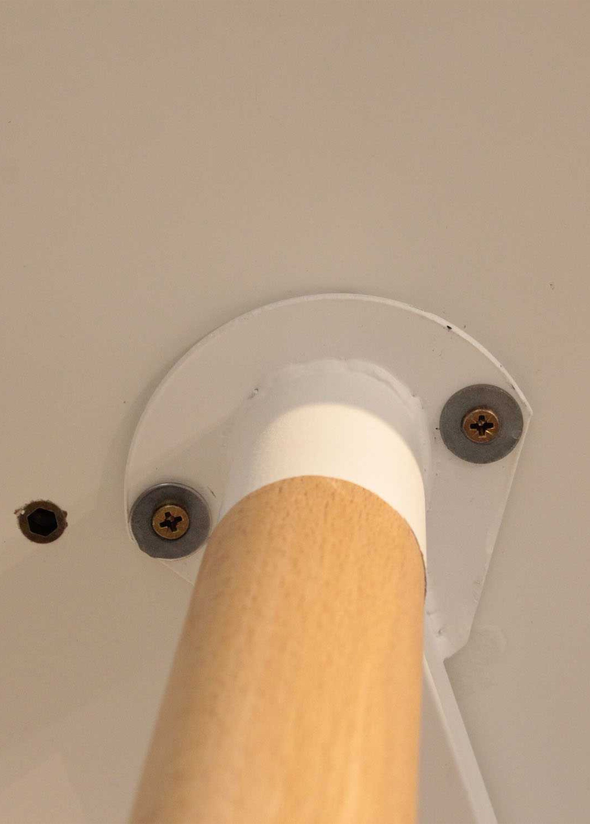 Table à manger ronde bicolore en bois BLANC CMP-HD3210 DE3