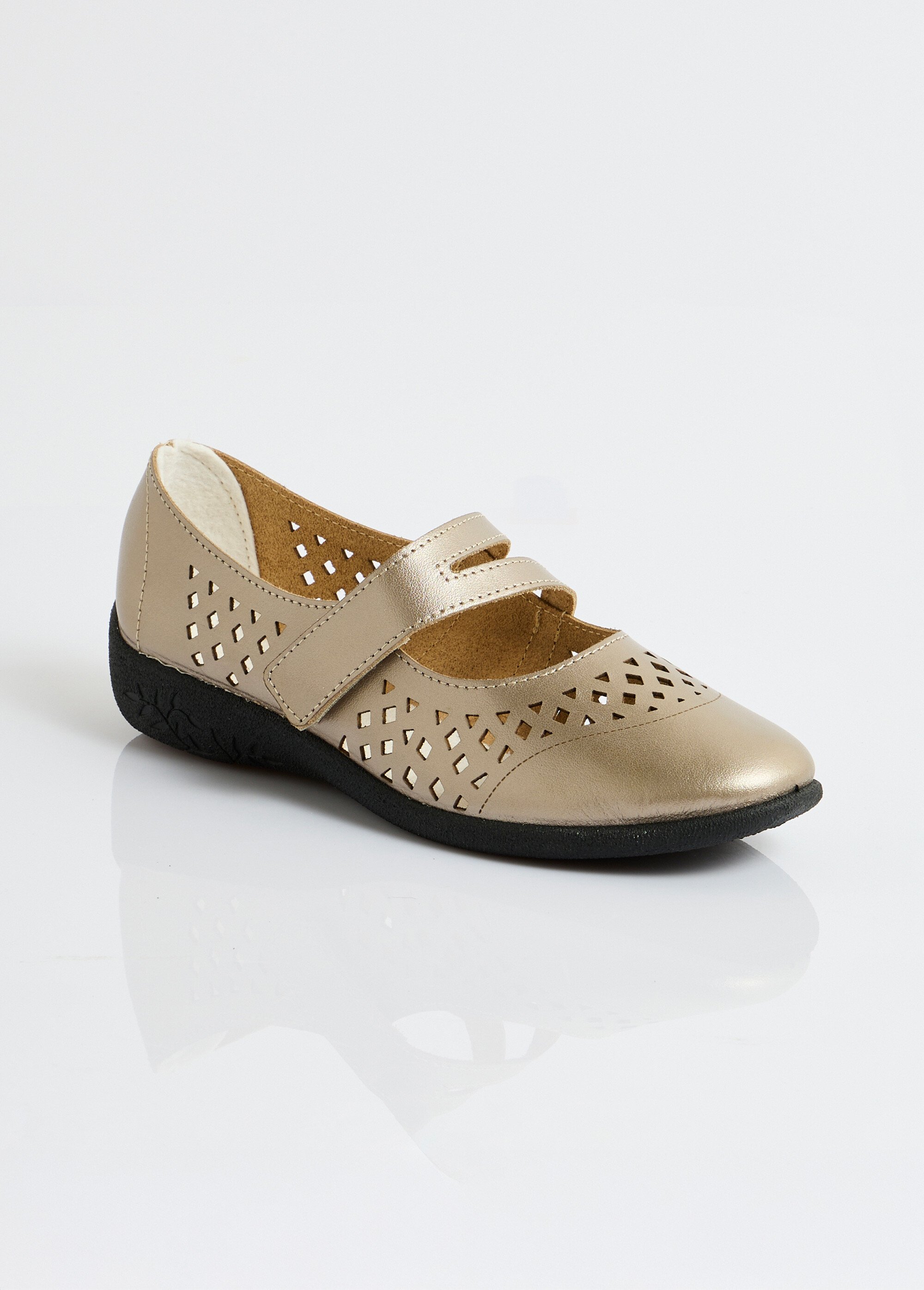 Ballerines babies cuir largeur confort