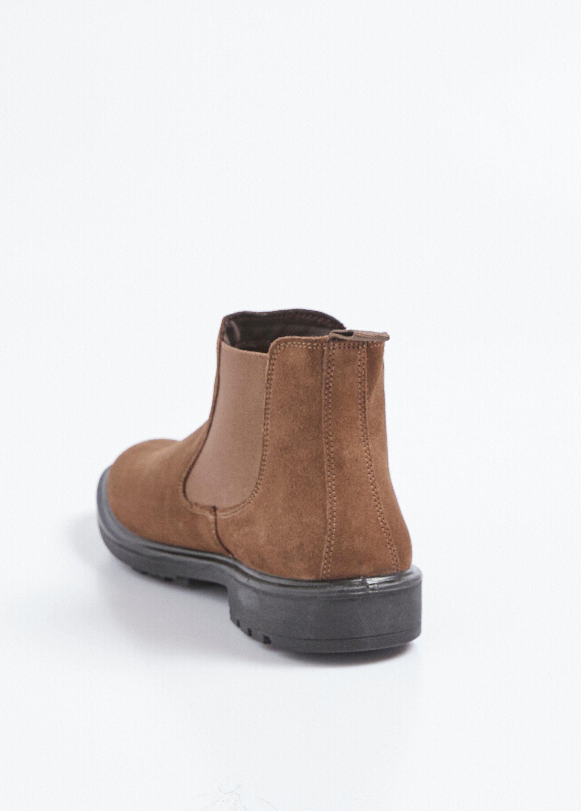Boots Chelsea pour homme en cuir velours
