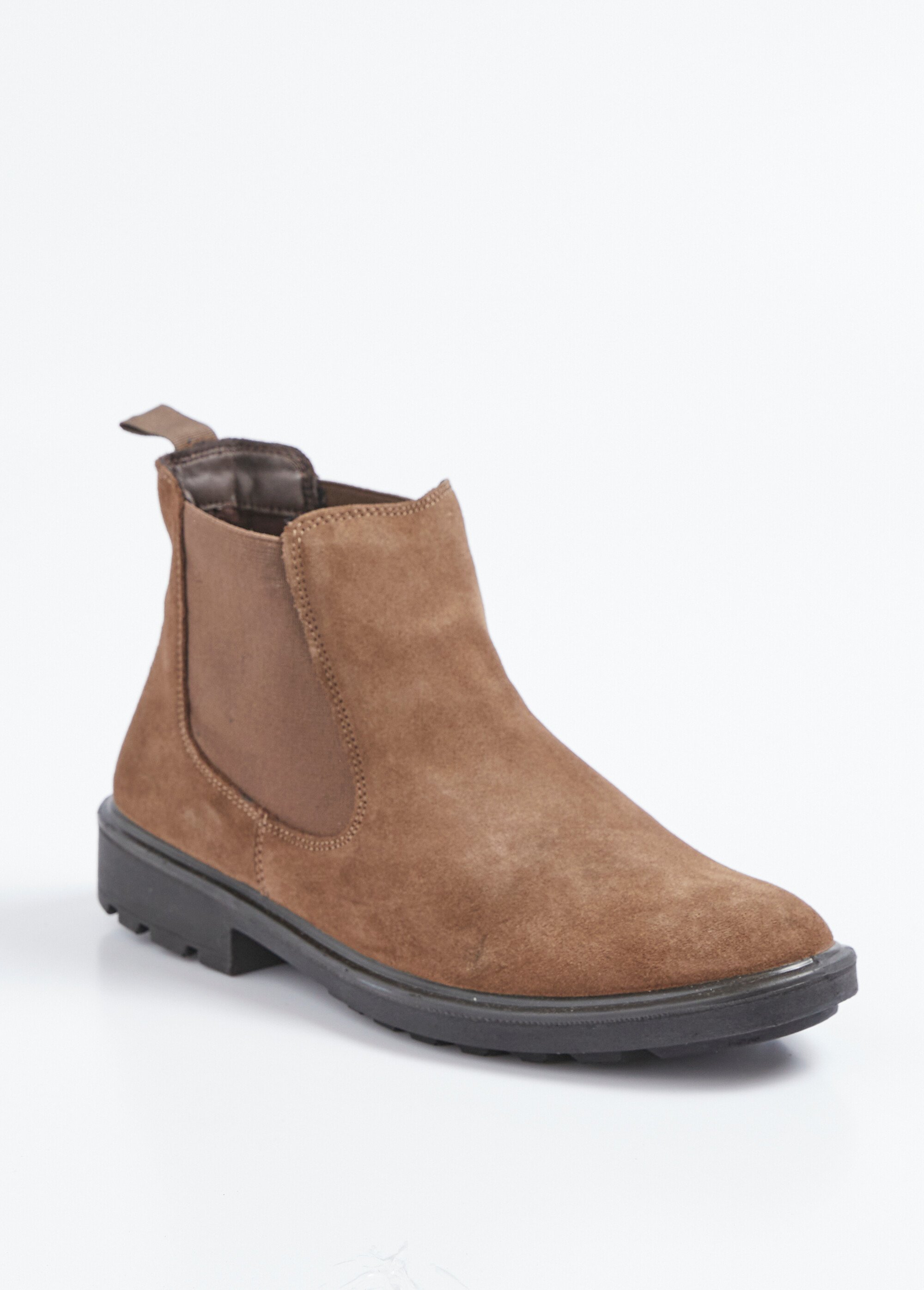 Boots Chelsea pour homme en cuir velours