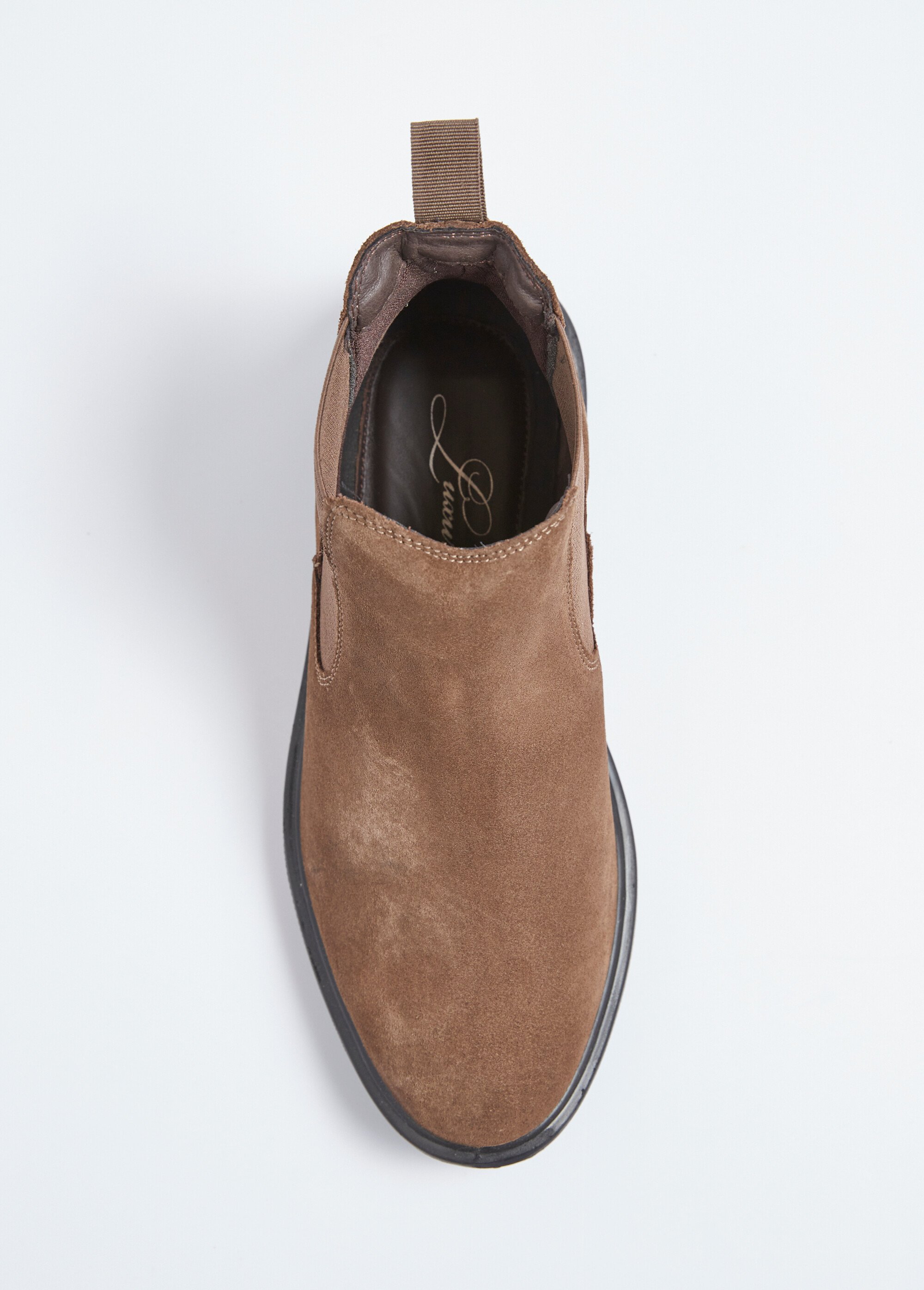 Boots Chelsea pour homme en cuir velours Homme Beige TOMDIXON505 OV1