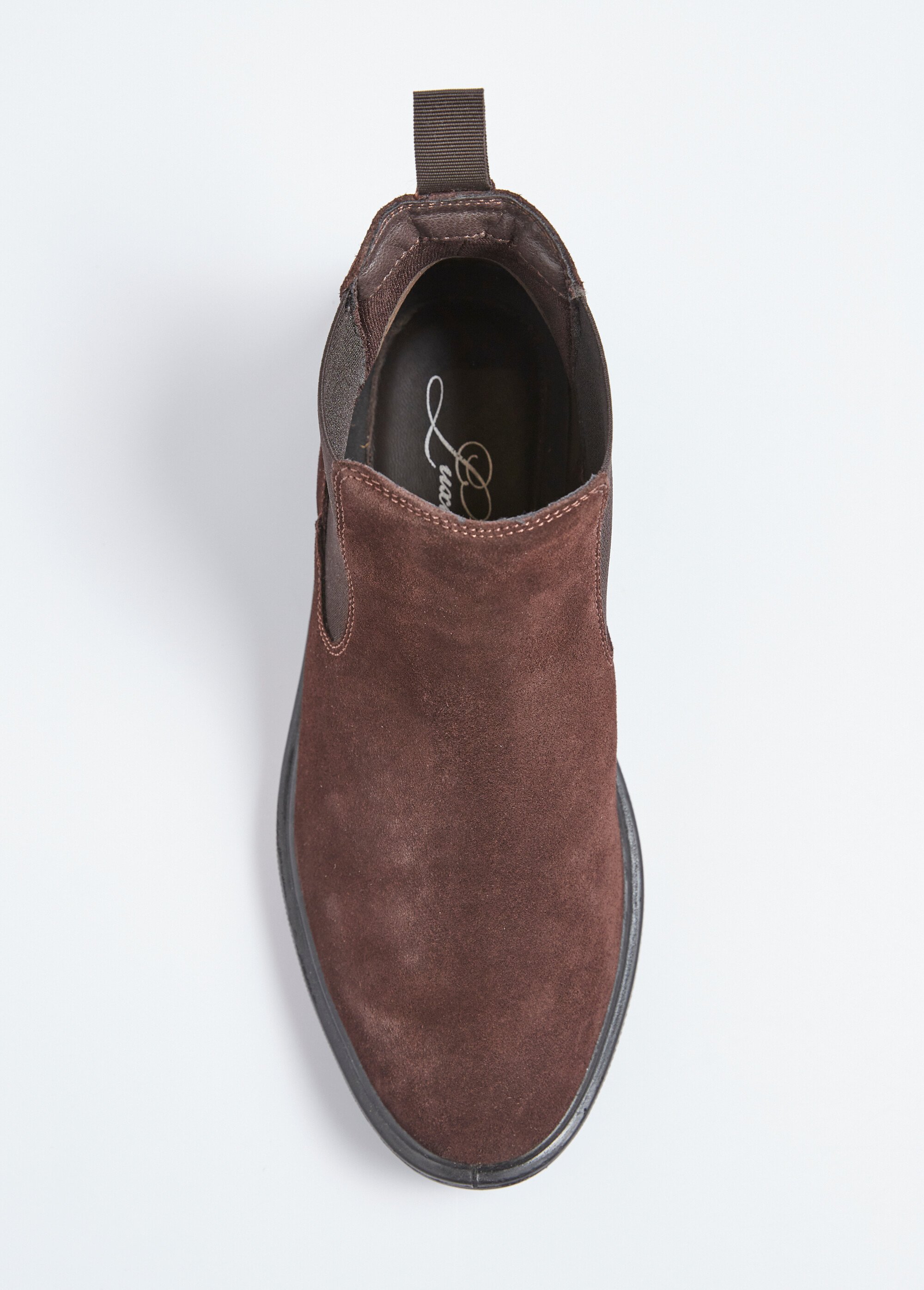 Boots Chelsea pour homme en cuir velours Homme Marron TOMDIXON505 OV1