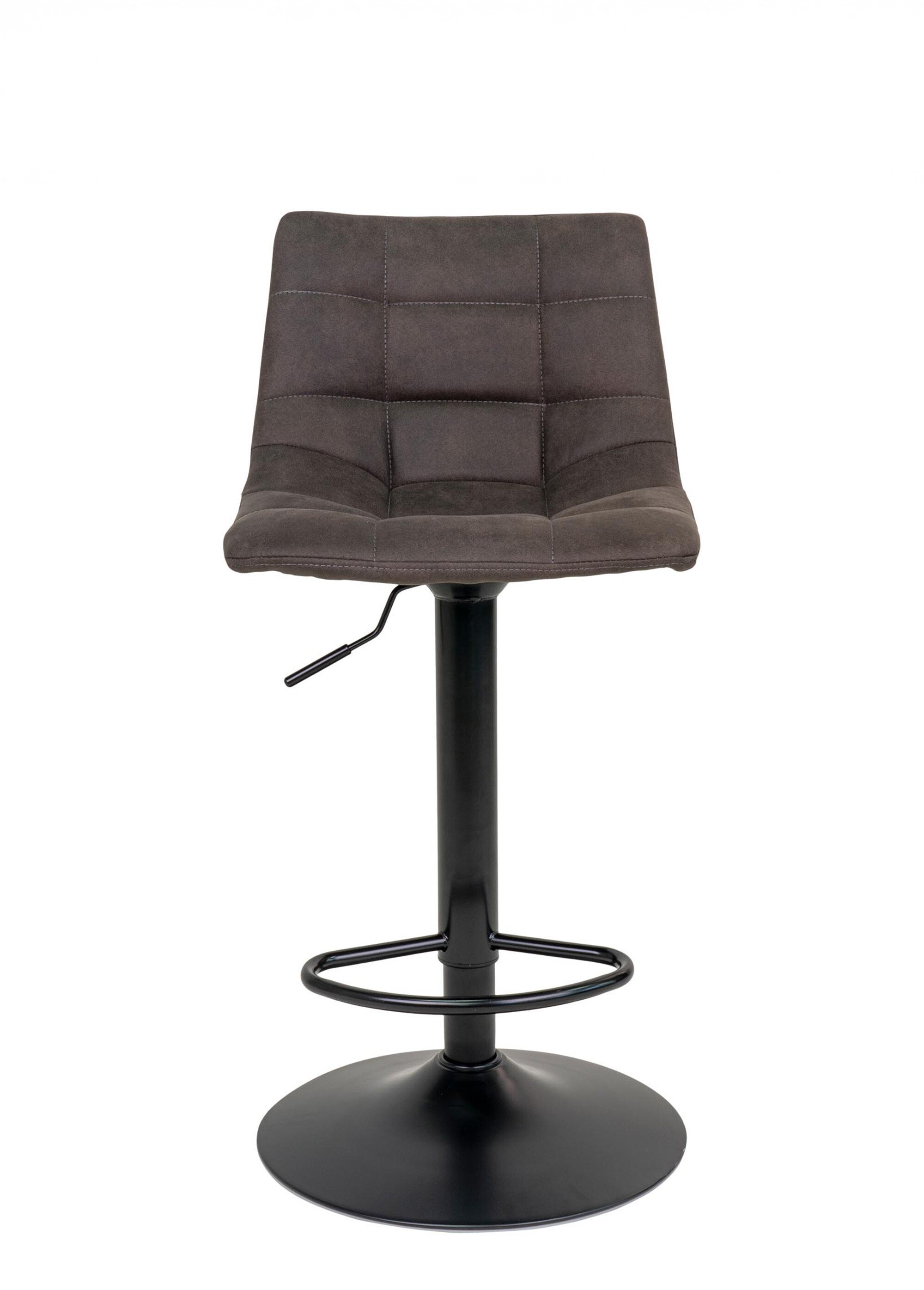 Chaise de bar matelassée en microfibre 2G GRIS HN-1001302 DE1