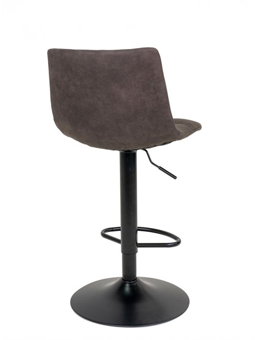 Chaise de bar matelassée en microfibre 2G GRIS HN-1001302 DO1